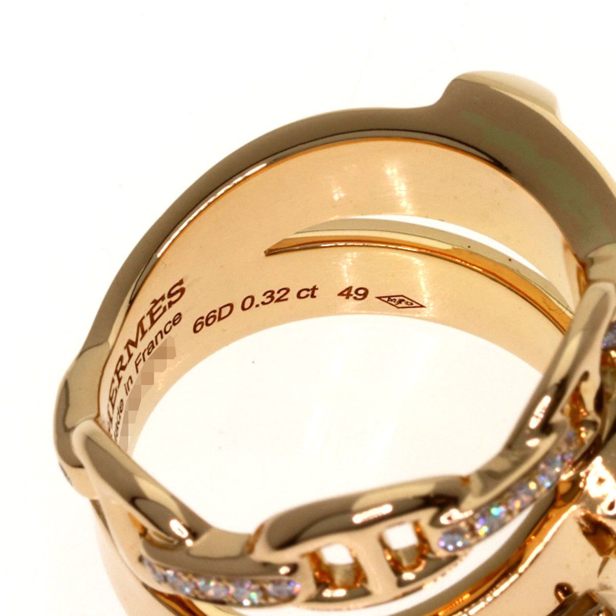 Hermes Hermes Alsimi GM Diamond Ring #49, 18K Pink Gold, Women's Size ONE SIZE - 6 Thumbnail