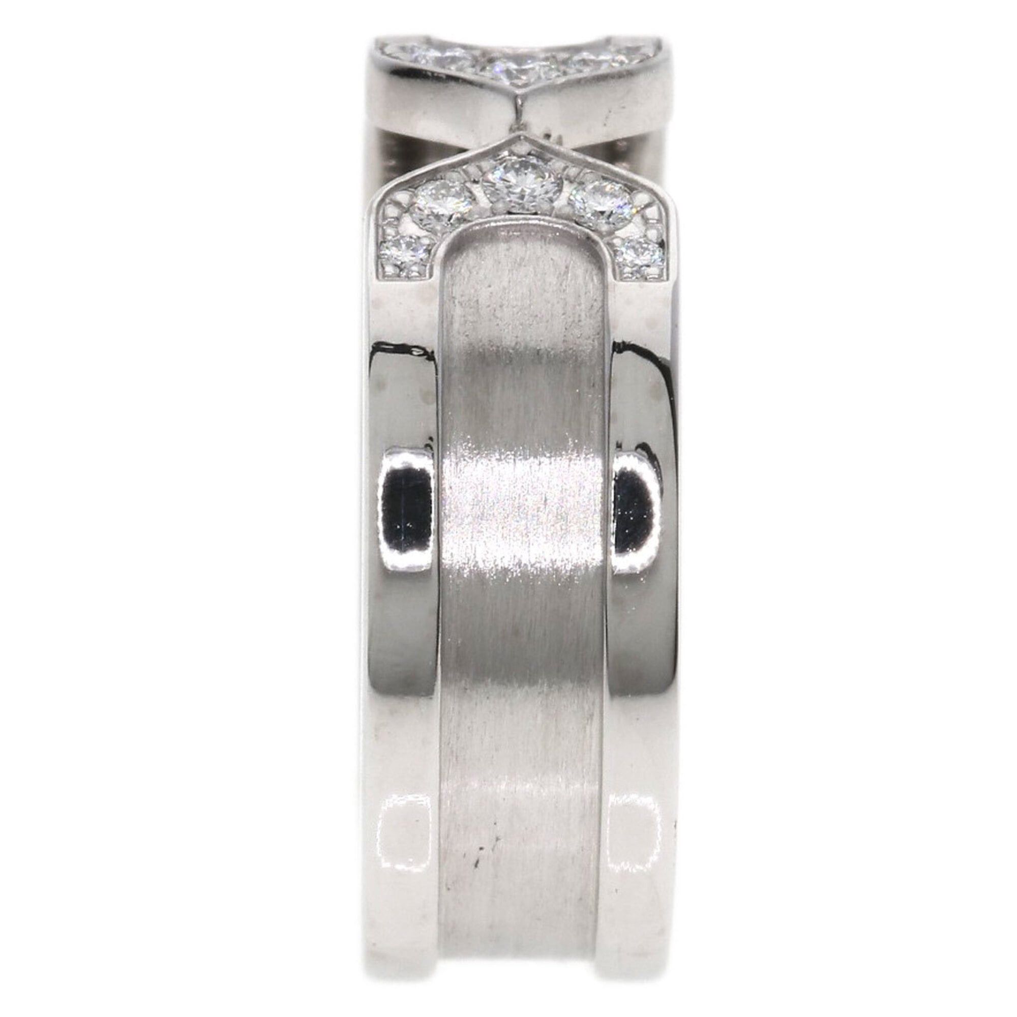 Cartier Cartier C2 Ring SM Diamond #52 Ring, 18K White Gold, Women's, CARTIER Size ONE SIZE - 10 Thumbnail