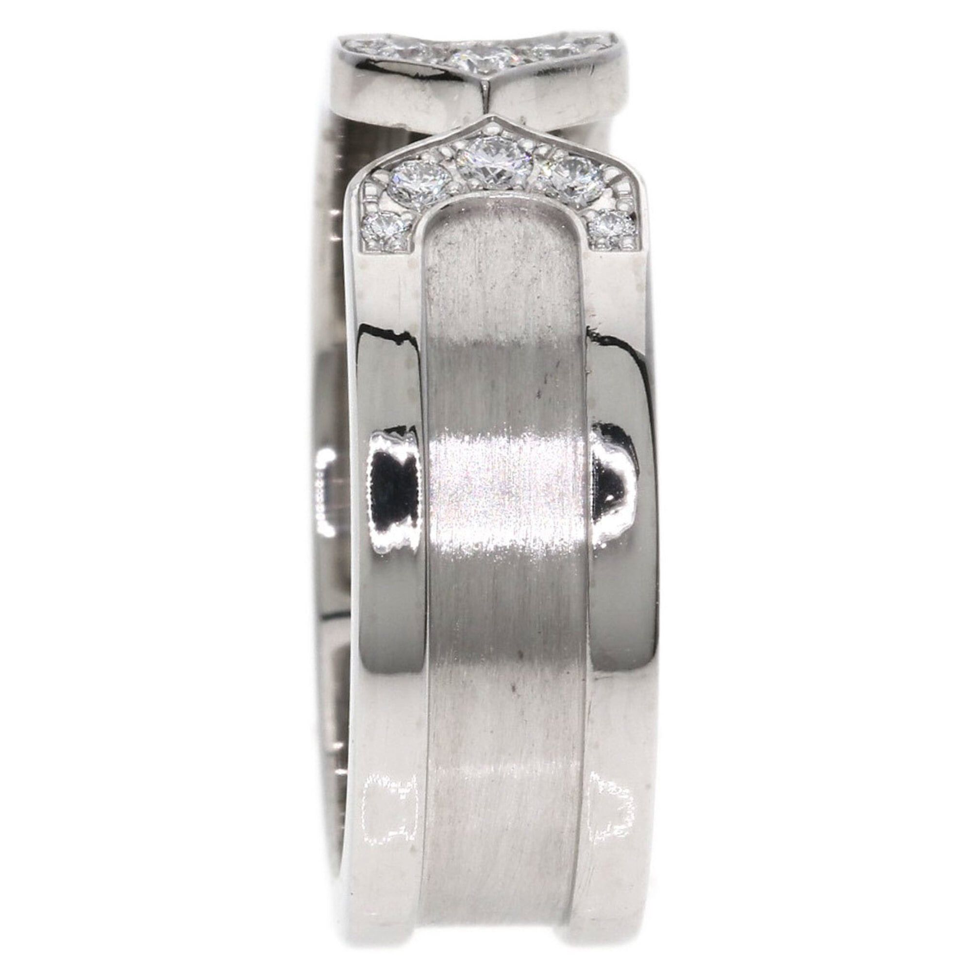 Cartier Cartier C2 Ring SM Diamond #52 Ring, 18K White Gold, Women's, CARTIER Size ONE SIZE - 3 Thumbnail