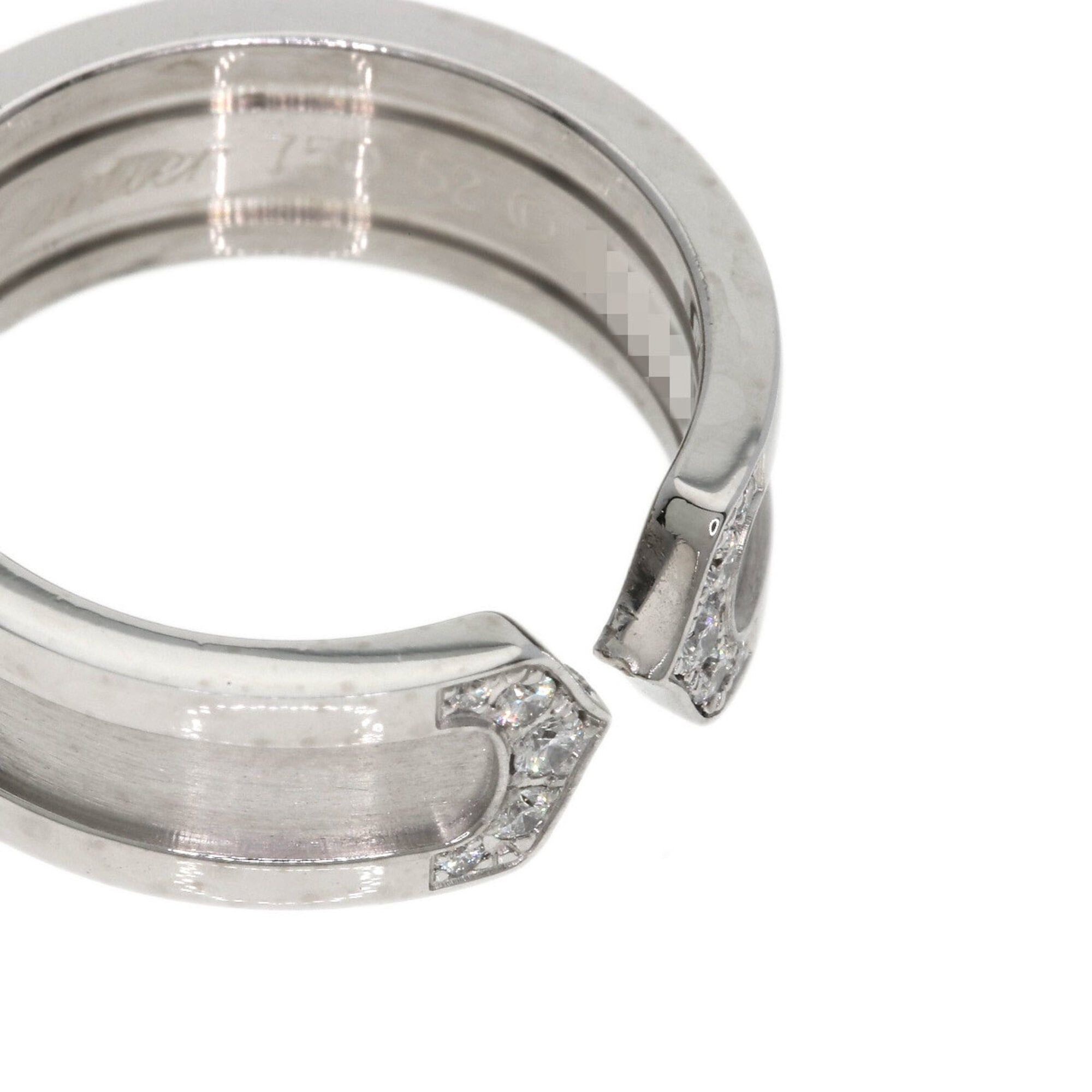 Cartier Cartier C2 Ring SM Diamond #52 Ring, 18K White Gold, Women's, CARTIER Size ONE SIZE - 7 Thumbnail