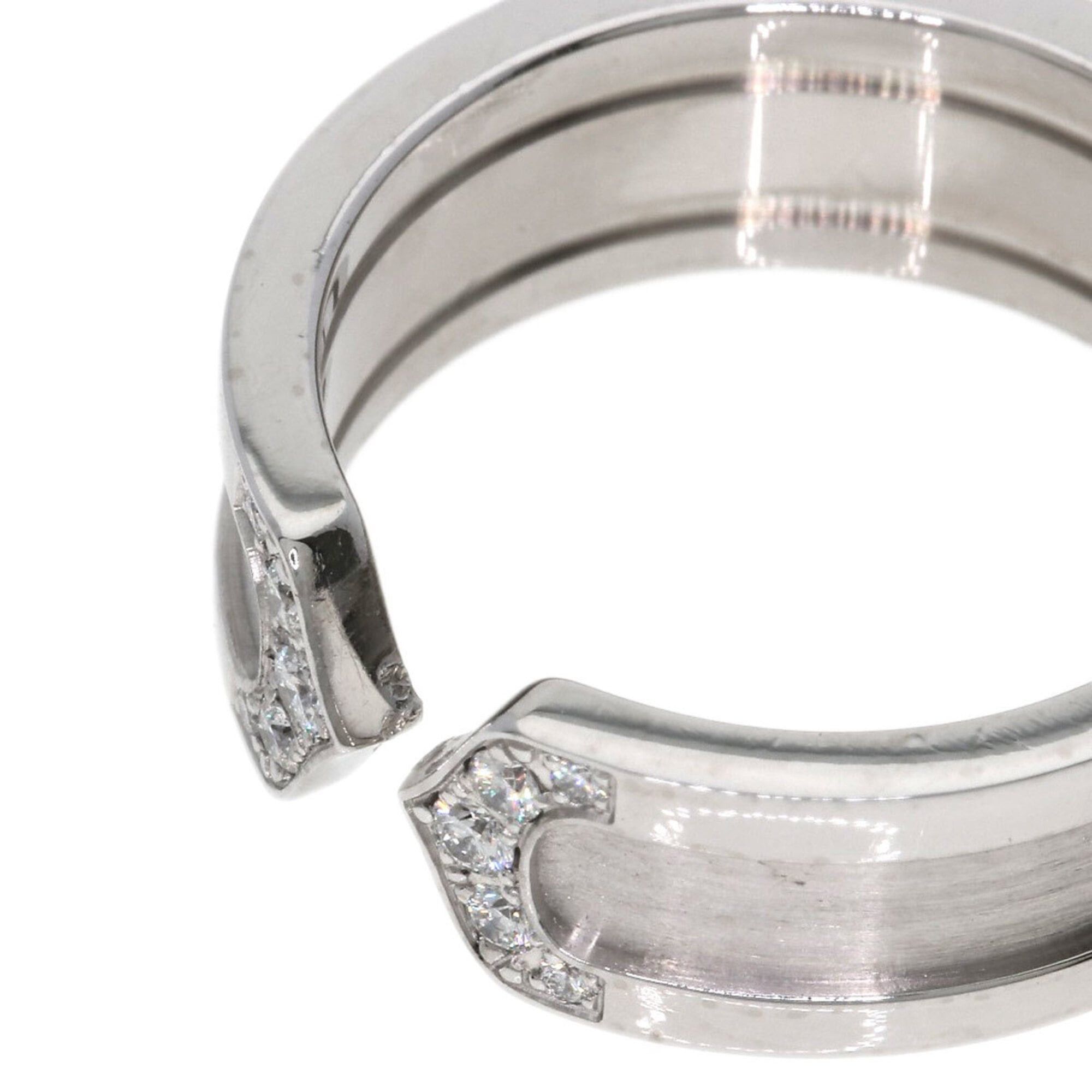 Cartier Cartier C2 Ring SM Diamond #52 Ring, 18K White Gold, Women's, CARTIER Size ONE SIZE - 8 Thumbnail