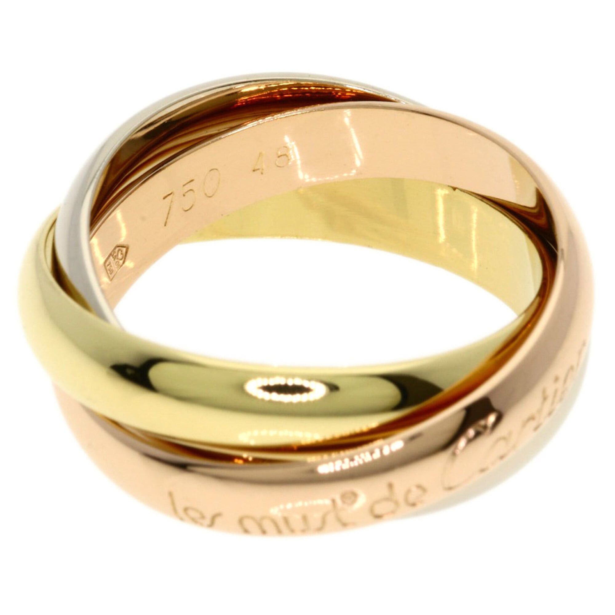 Cartier Cartier Trinity #48 Ring - 18K Yellow Gold/18K Pink White Gold Women's CARTIER Size ONE SIZE - 3 Thumbnail