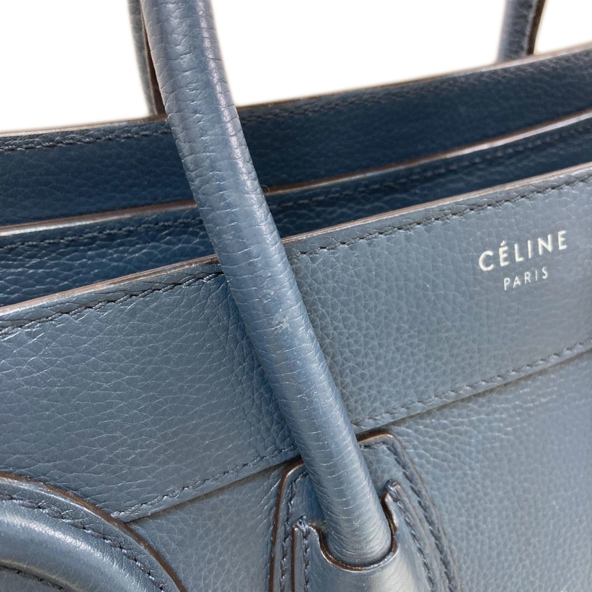 Celine Celine Luggage Micro Tote Bag, Calfskin, Women's Size ONE SIZE - 17 Thumbnail