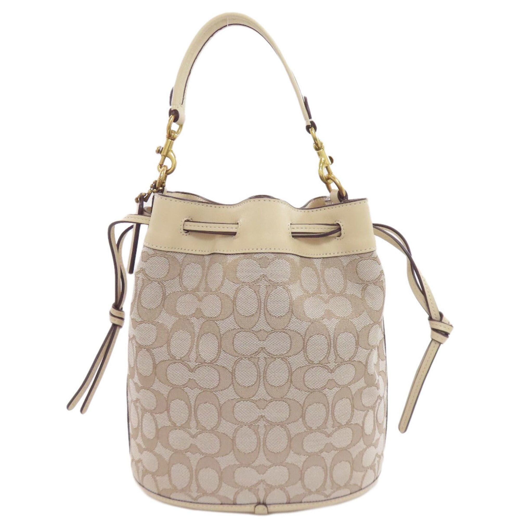 Coach Coach C3853 Field Bucket Signature 2-Way Handbag Canvas Women's COACH Size ONE SIZE - 2 Thumbnail