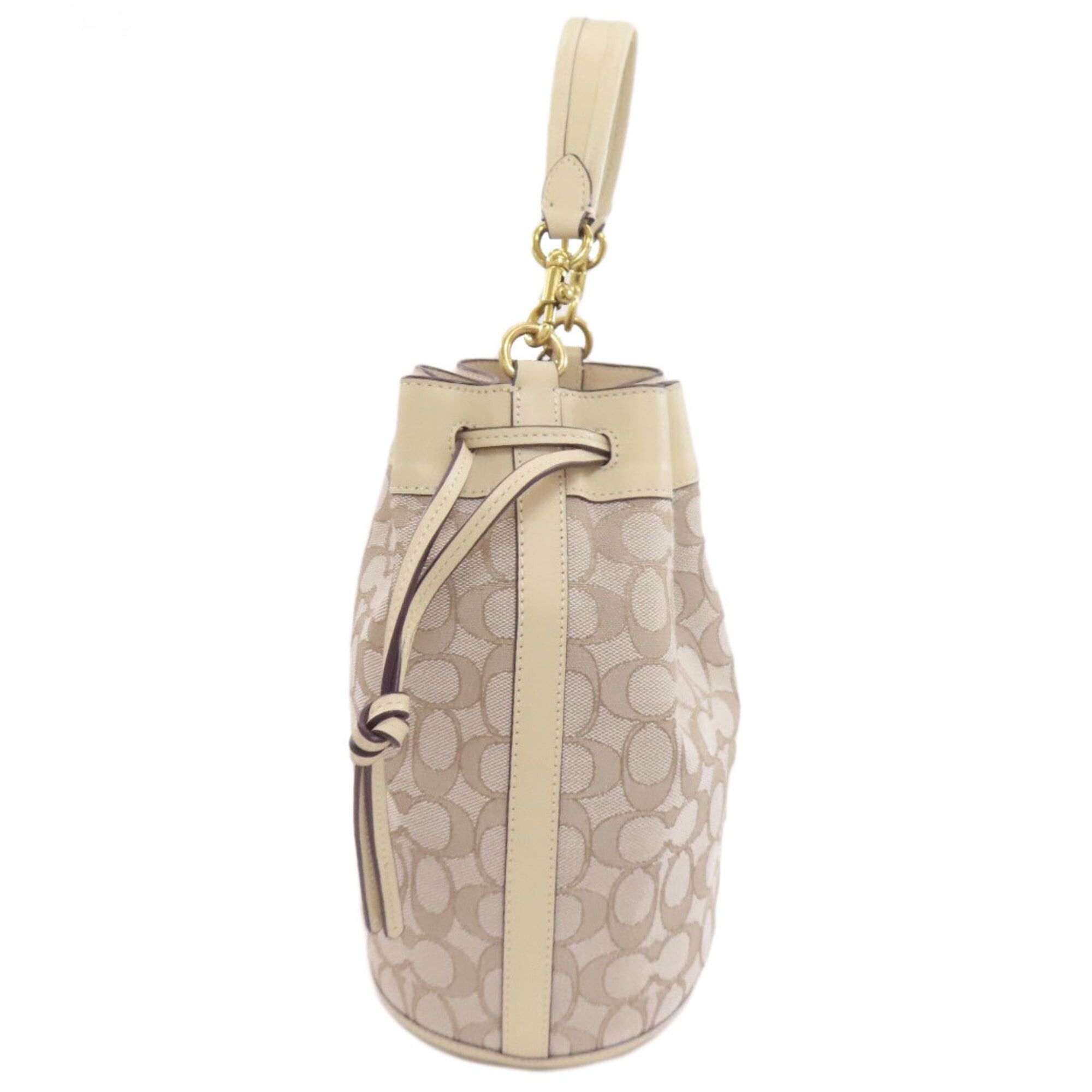 Coach Coach C3853 Field Bucket Signature 2-Way Handbag Canvas Women's COACH Size ONE SIZE - 3 Thumbnail