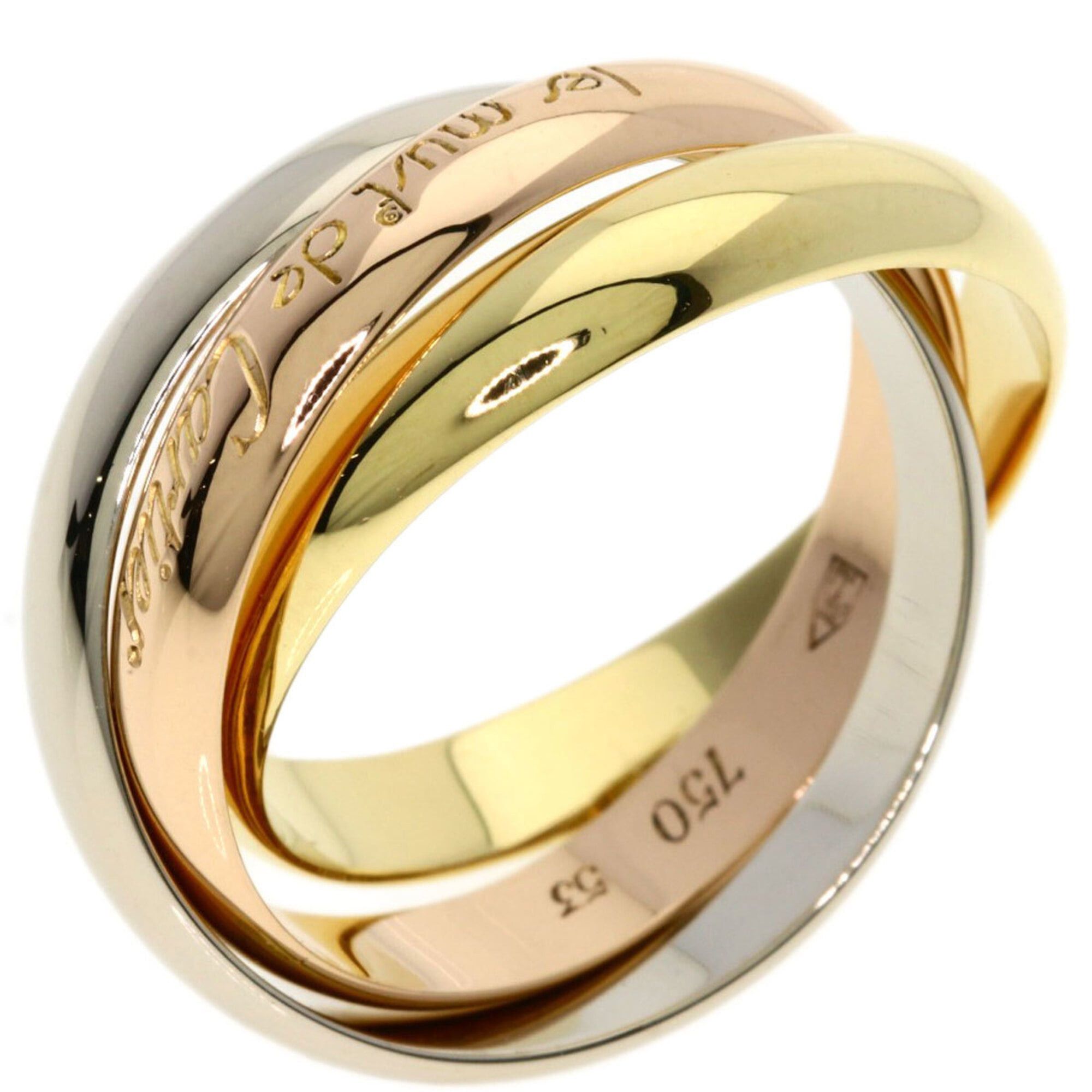 Cartier Cartier Trinity #53 Ring - 18K Yellow Gold/18K Pink White Gold Women's CARTIER Size ONE SIZE - 2 Thumbnail