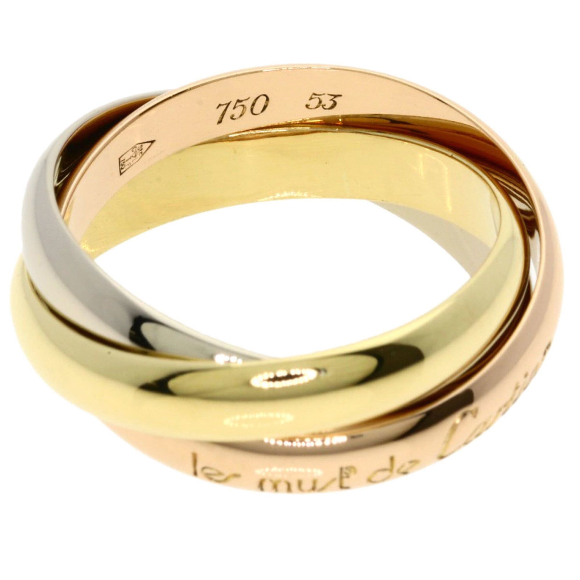 Cartier Cartier Trinity #53 Ring - 18K Yellow Gold/18K Pink White Gold Women's CARTIER Size ONE SIZE - 3 Thumbnail