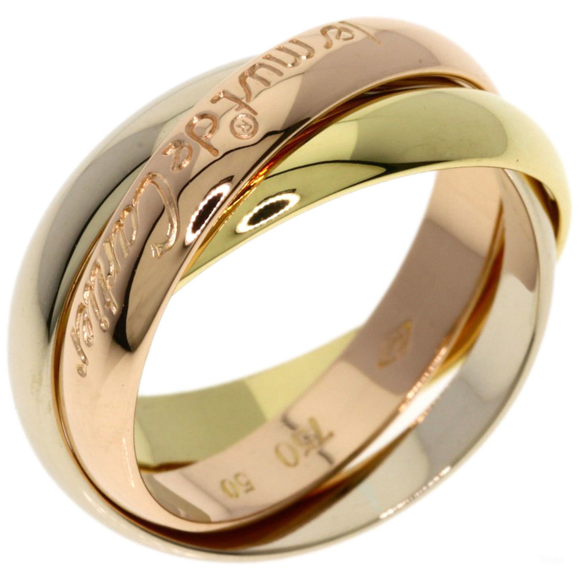 Cartier Cartier Trinity #50 Ring - 18K Pink Gold/18K Yellow White Gold Women's CARTIER Size ONE SIZE - 2 Thumbnail