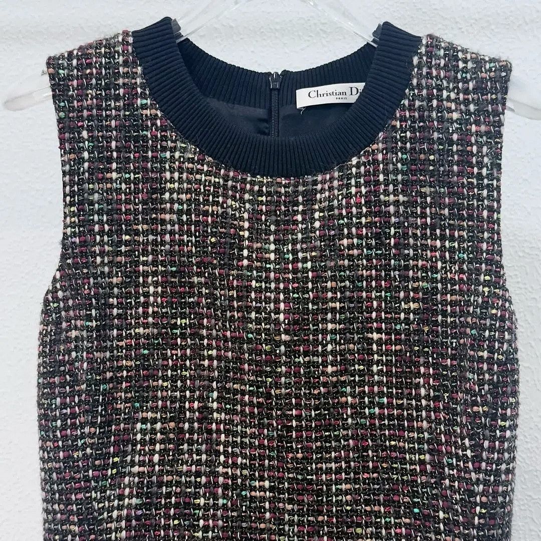 Dior Dior Tweed Sleeveless Mini Dress Size 38 Size S / US 4 / IT 40 - 6 Thumbnail