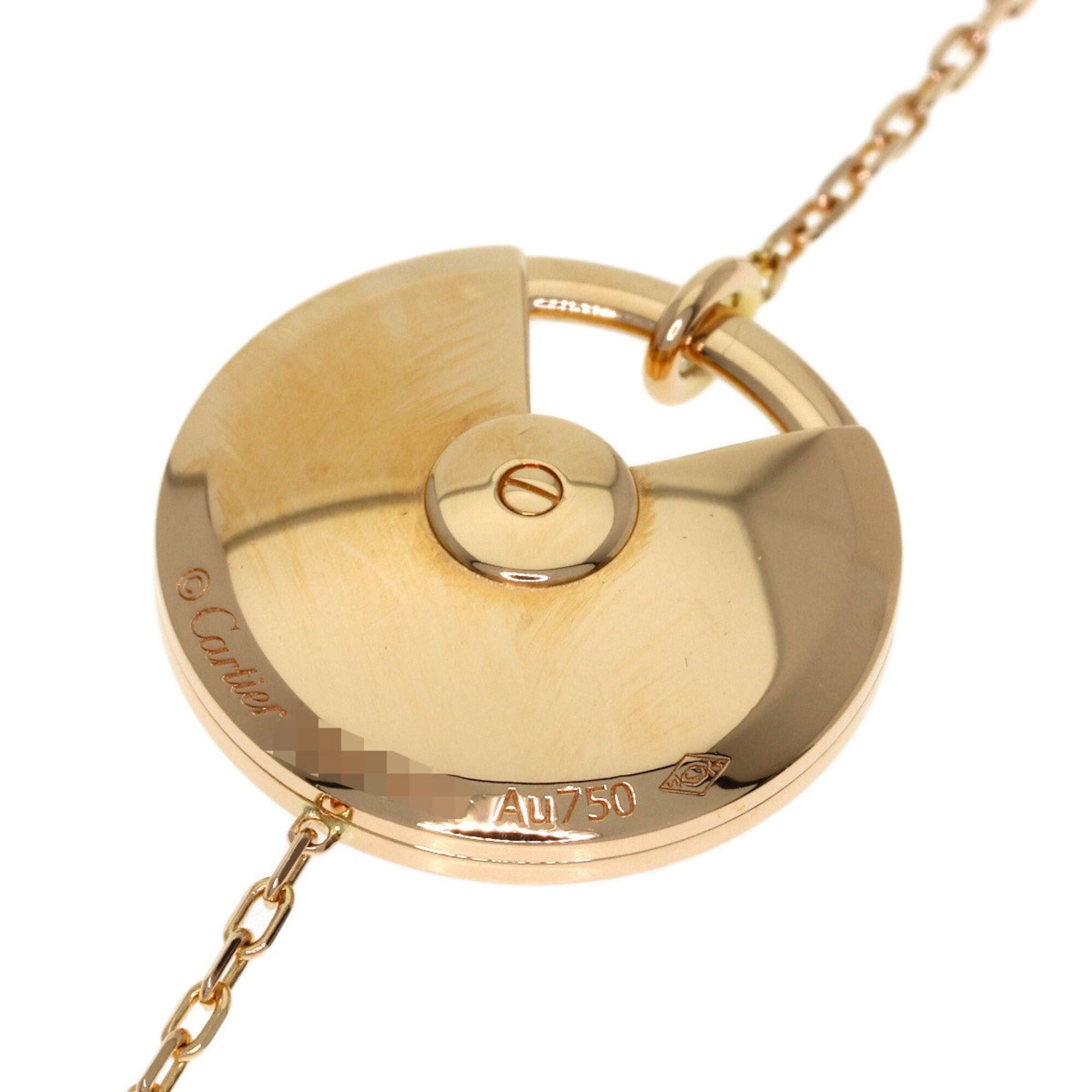 Cartier Cartier Amulette Malachite Shell Diamond Long Necklace 18K Pink Gold Women's CARTIER Size ONE SIZE - 8 Thumbnail