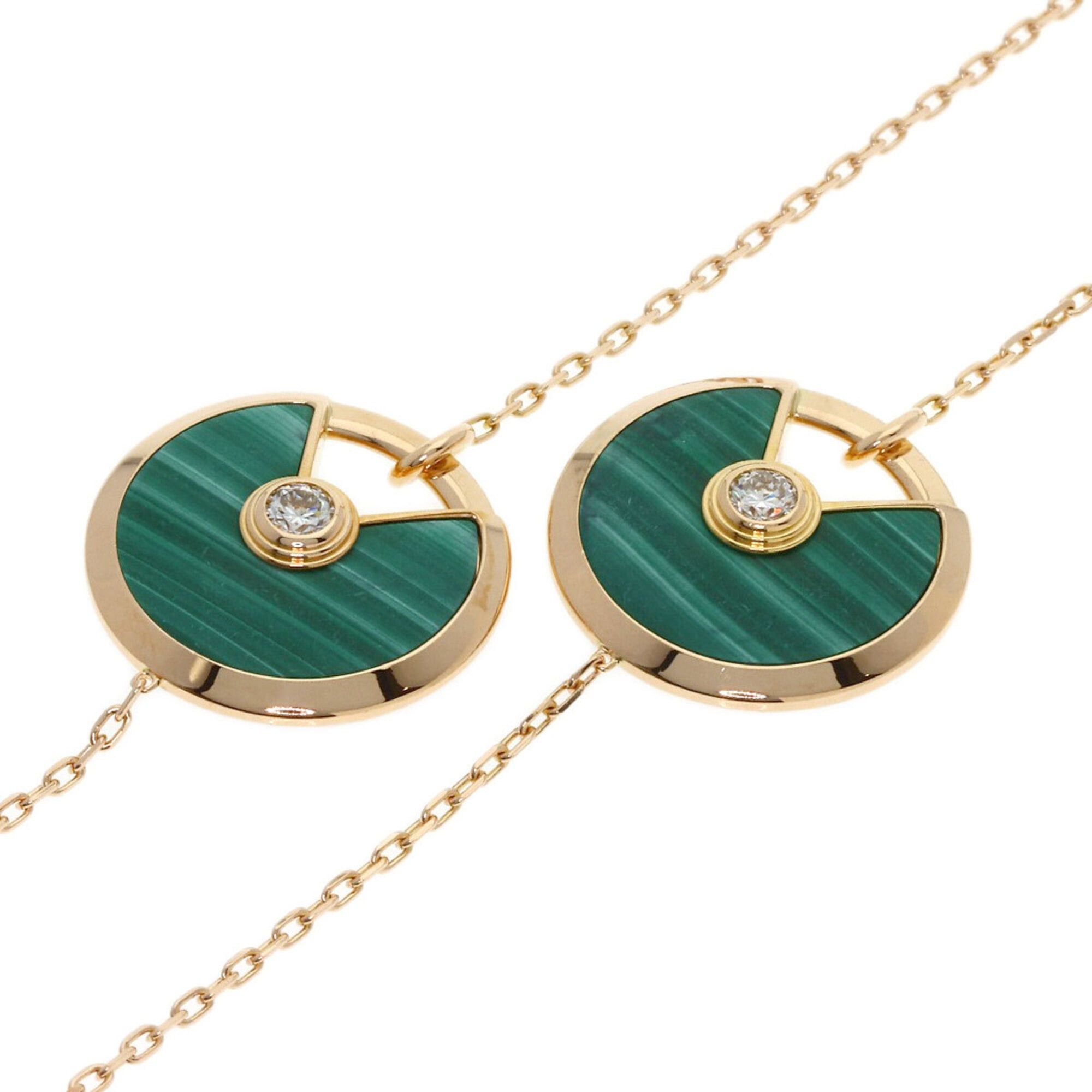 Cartier Cartier Amulette Malachite Shell Diamond Long Necklace 18K Pink Gold Women's CARTIER Size ONE SIZE - 2 Thumbnail