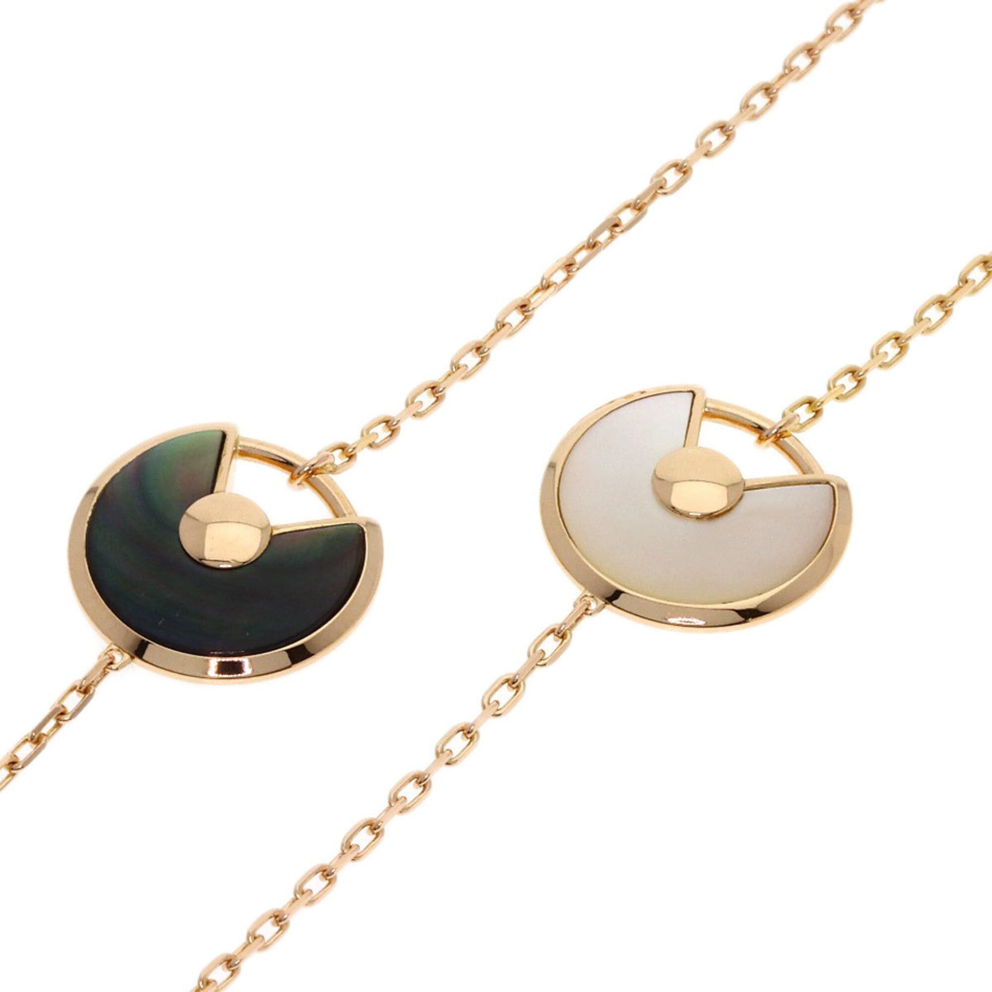 Cartier Cartier Amulette Malachite Shell Diamond Long Necklace 18K Pink Gold Women's CARTIER Size ONE SIZE - 5 Thumbnail