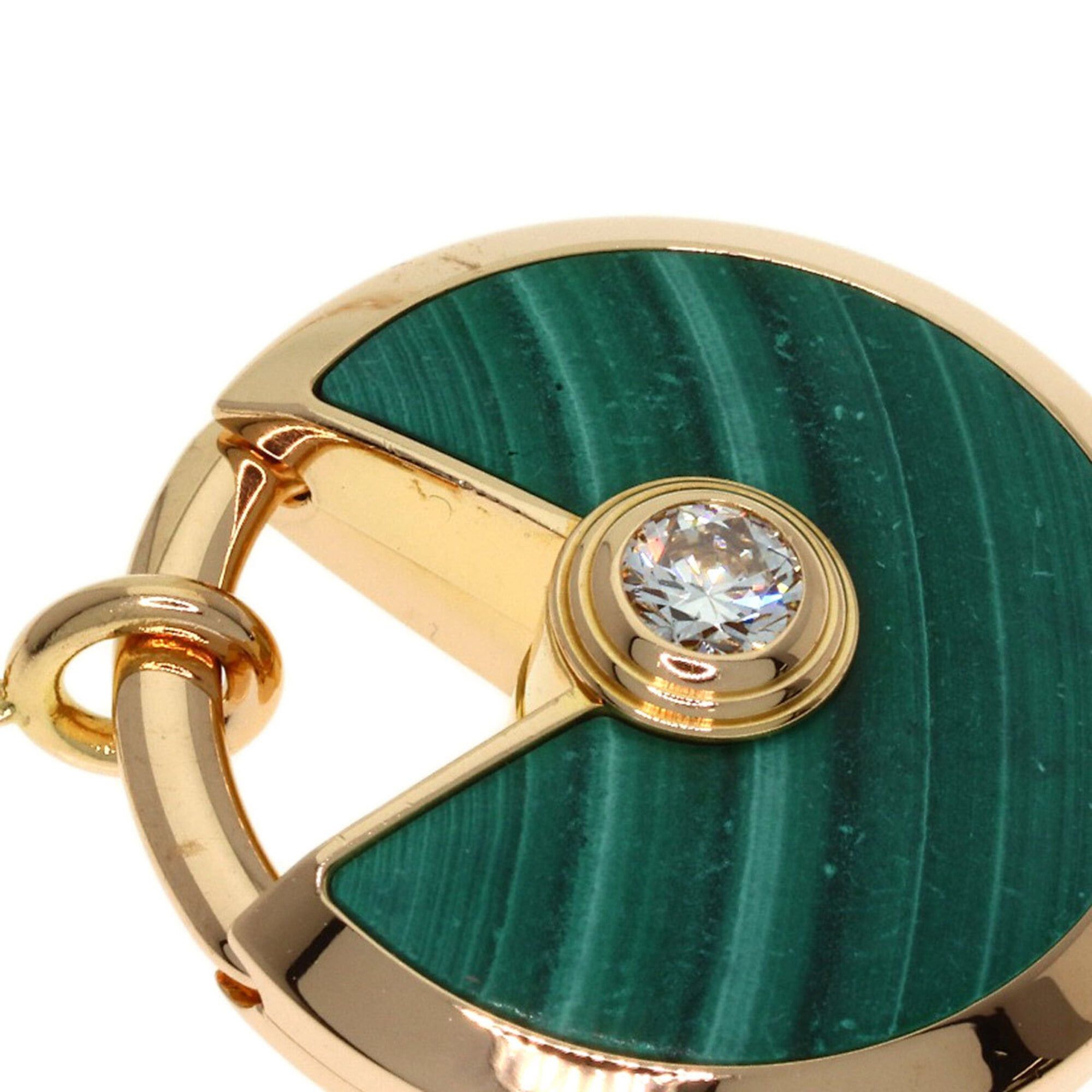 Cartier Cartier Amulette Malachite Shell Diamond Long Necklace 18K Pink Gold Women's CARTIER Size ONE SIZE - 10 Thumbnail