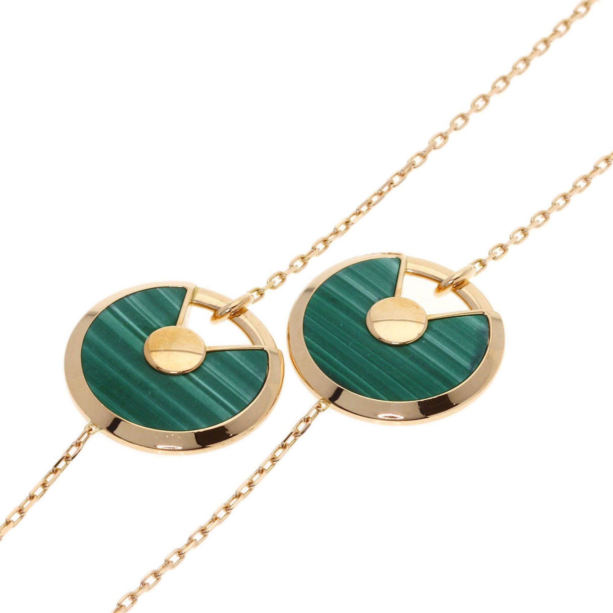 Cartier Cartier Amulette Malachite Shell Diamond Long Necklace 18K Pink Gold Women's CARTIER Size ONE SIZE - 4 Thumbnail