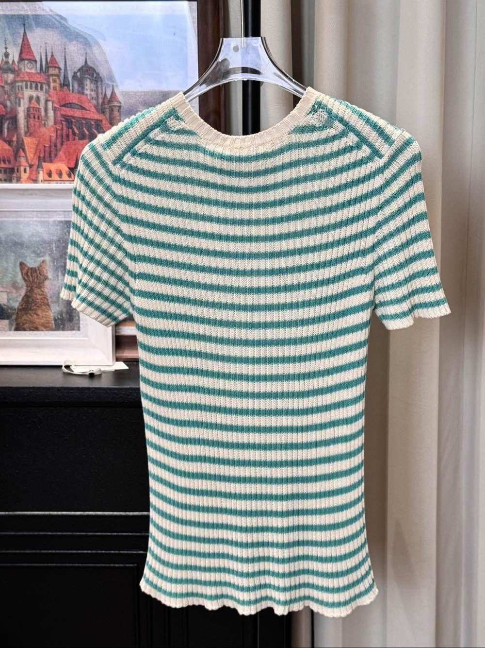Dior Dior Striped Logo Knit Top Size 38 Size M / US 6-8 / IT 42-44 - 2 Thumbnail