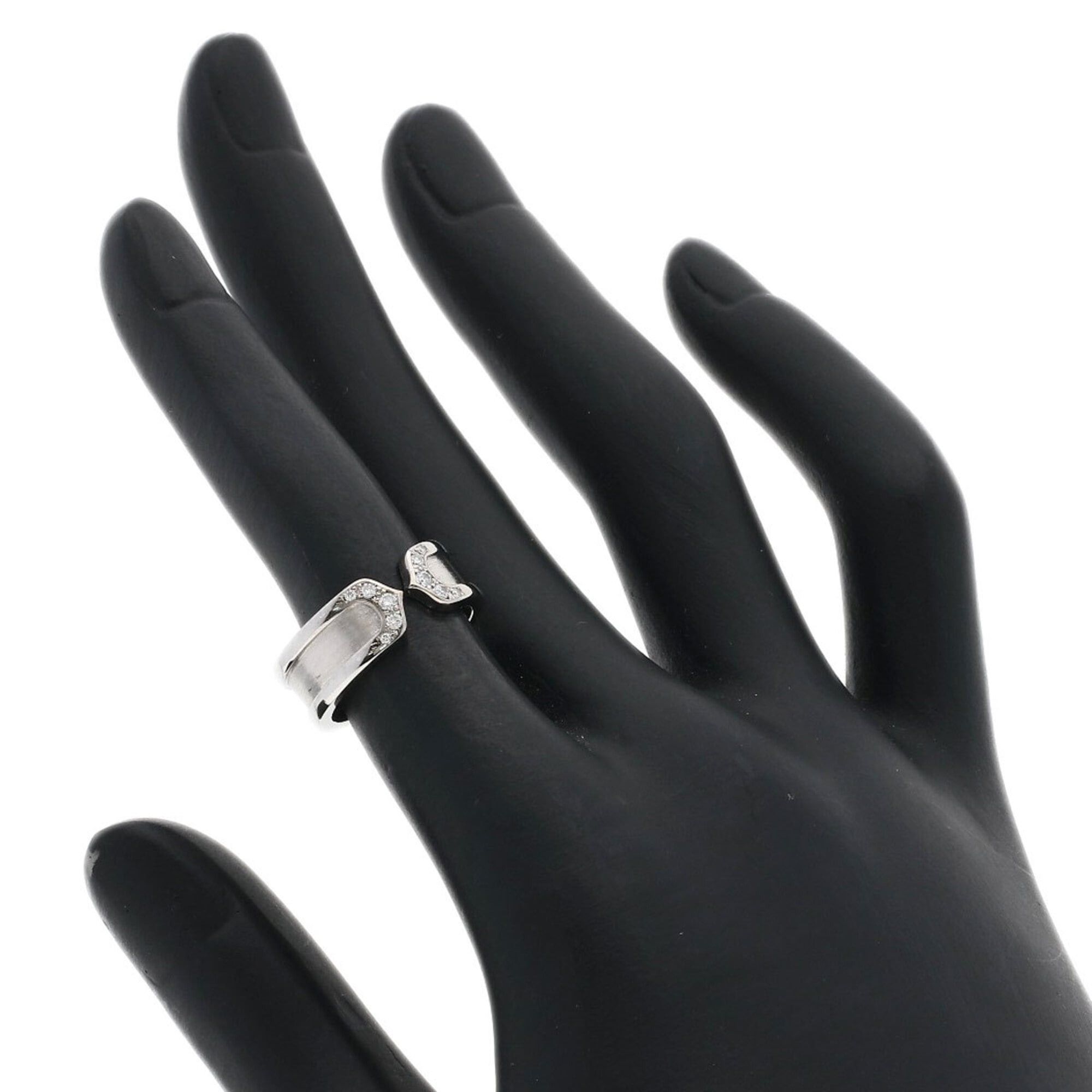 Cartier Cartier C2 Ring SM Diamond #47 Ring, 18K White Gold, Women's, CARTIER Size ONE SIZE - 7 Thumbnail