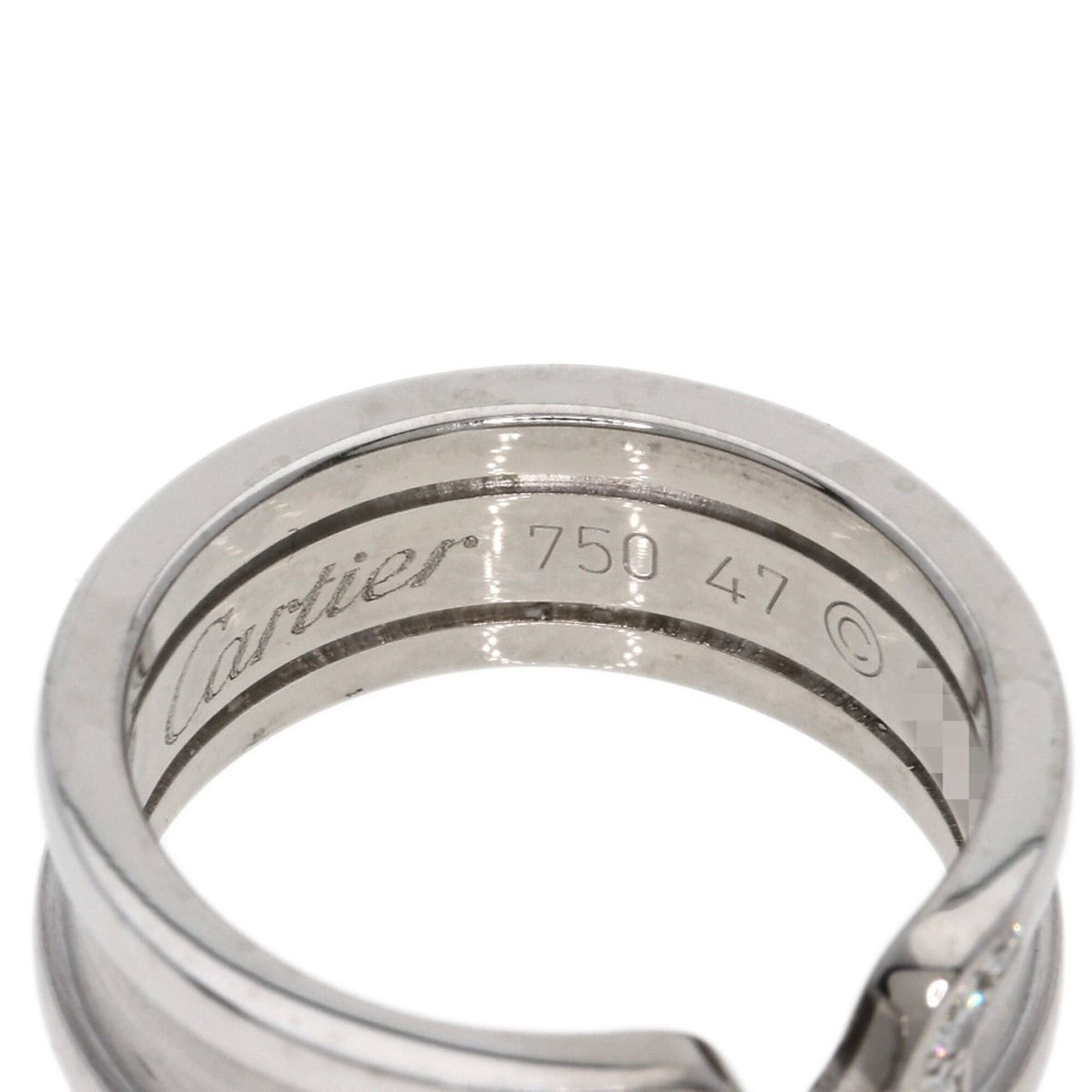 Cartier Cartier C2 Ring SM Diamond #47 Ring, 18K White Gold, Women's, CARTIER Size ONE SIZE - 5 Thumbnail