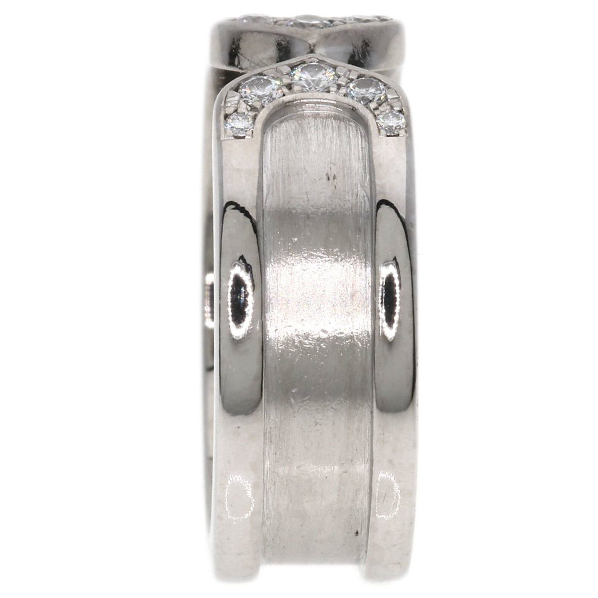 Cartier Cartier C2 Ring SM Diamond #47 Ring, 18K White Gold, Women's, CARTIER Size ONE SIZE - 3 Thumbnail