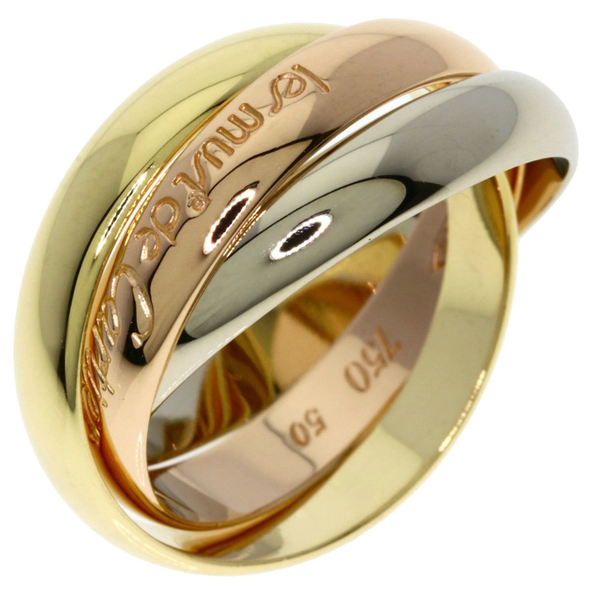 Cartier Cartier Trinity #50 Ring - 18K Pink Gold/18K Yellow White Gold Women's CARTIER Size ONE SIZE - 2 Thumbnail