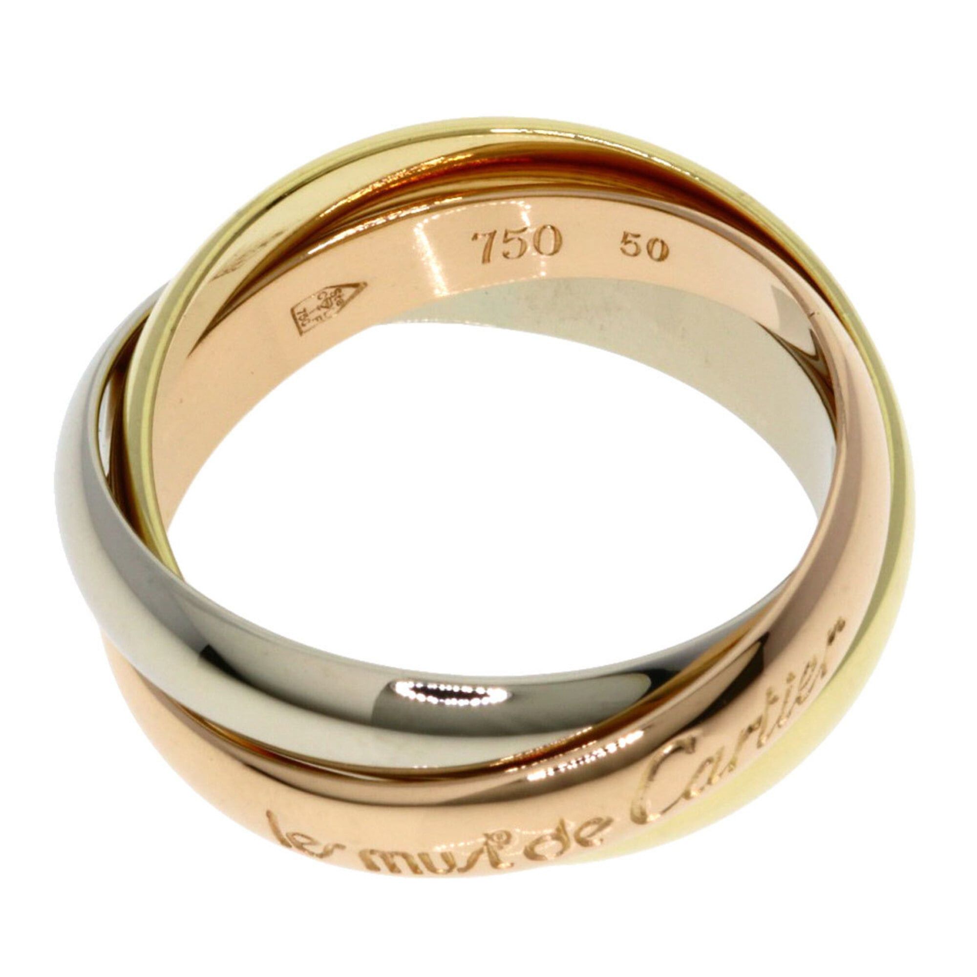 Cartier Cartier Trinity #50 Ring - 18K Pink Gold/18K Yellow White Gold Women's CARTIER Size ONE SIZE - 3 Thumbnail
