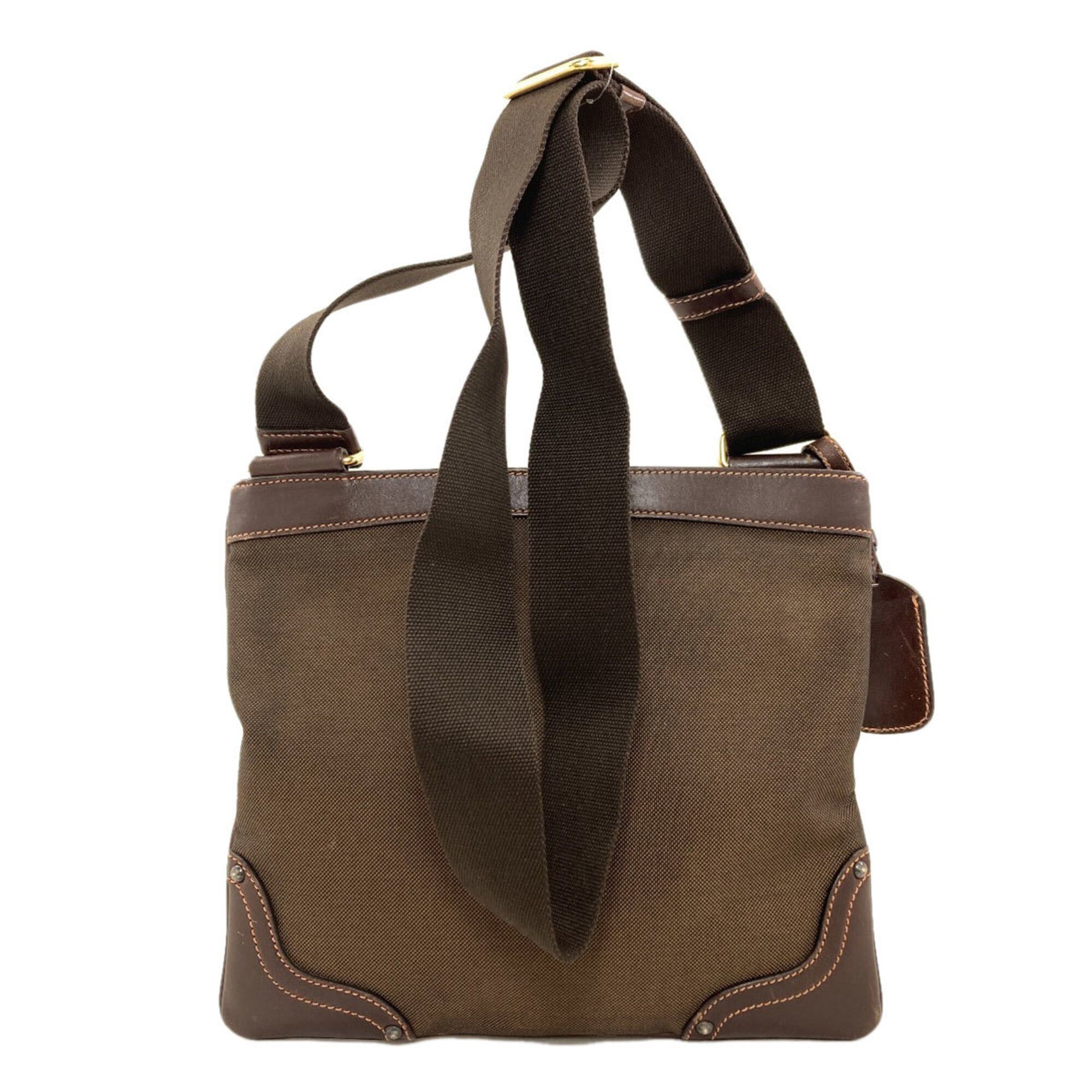 Prada Prada Logo Shoulder Bag, Canvas/Calfskin, Women's PRADA Size ONE SIZE - 2 Thumbnail