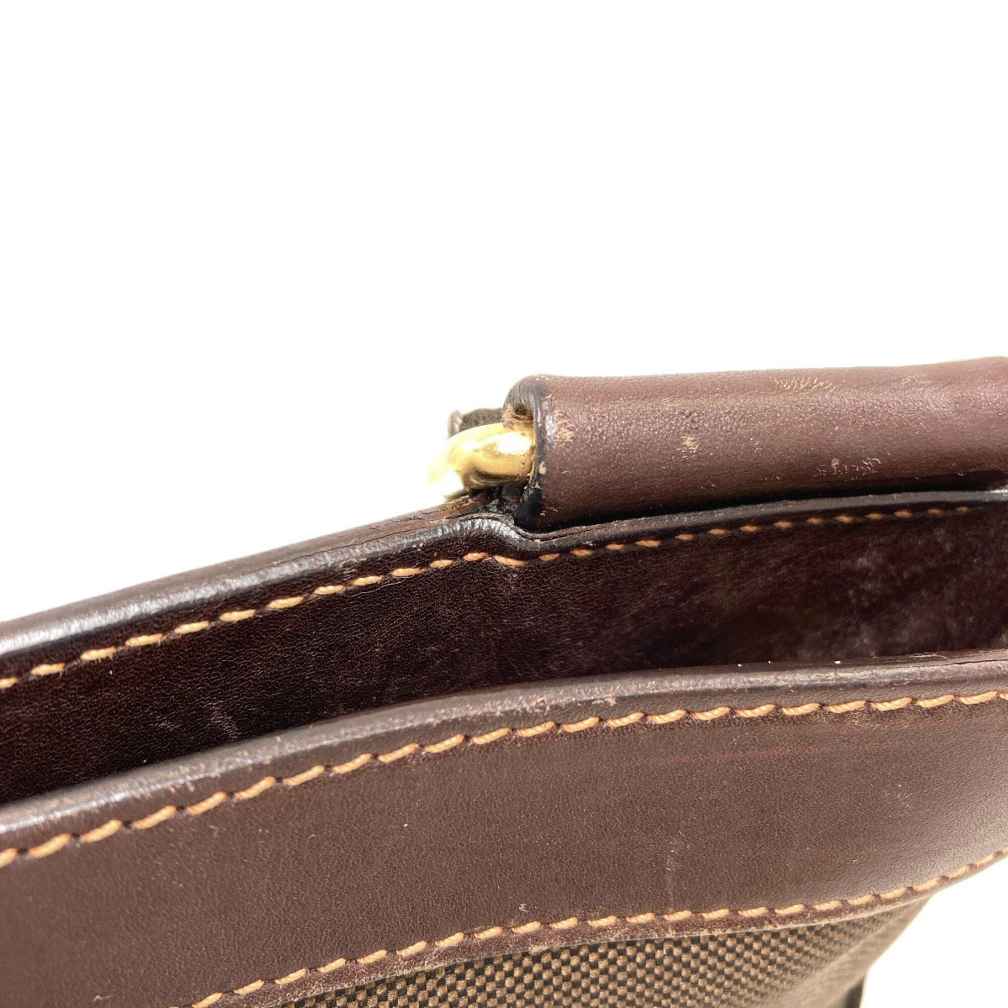 Prada Prada Logo Shoulder Bag, Canvas/Calfskin, Women's PRADA Size ONE SIZE - 18 Thumbnail