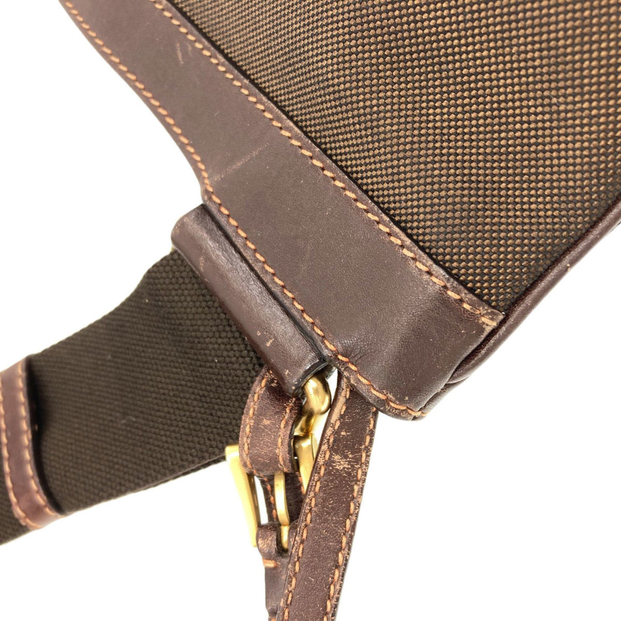 Prada Prada Logo Shoulder Bag, Canvas/Calfskin, Women's PRADA Size ONE SIZE - 13 Thumbnail