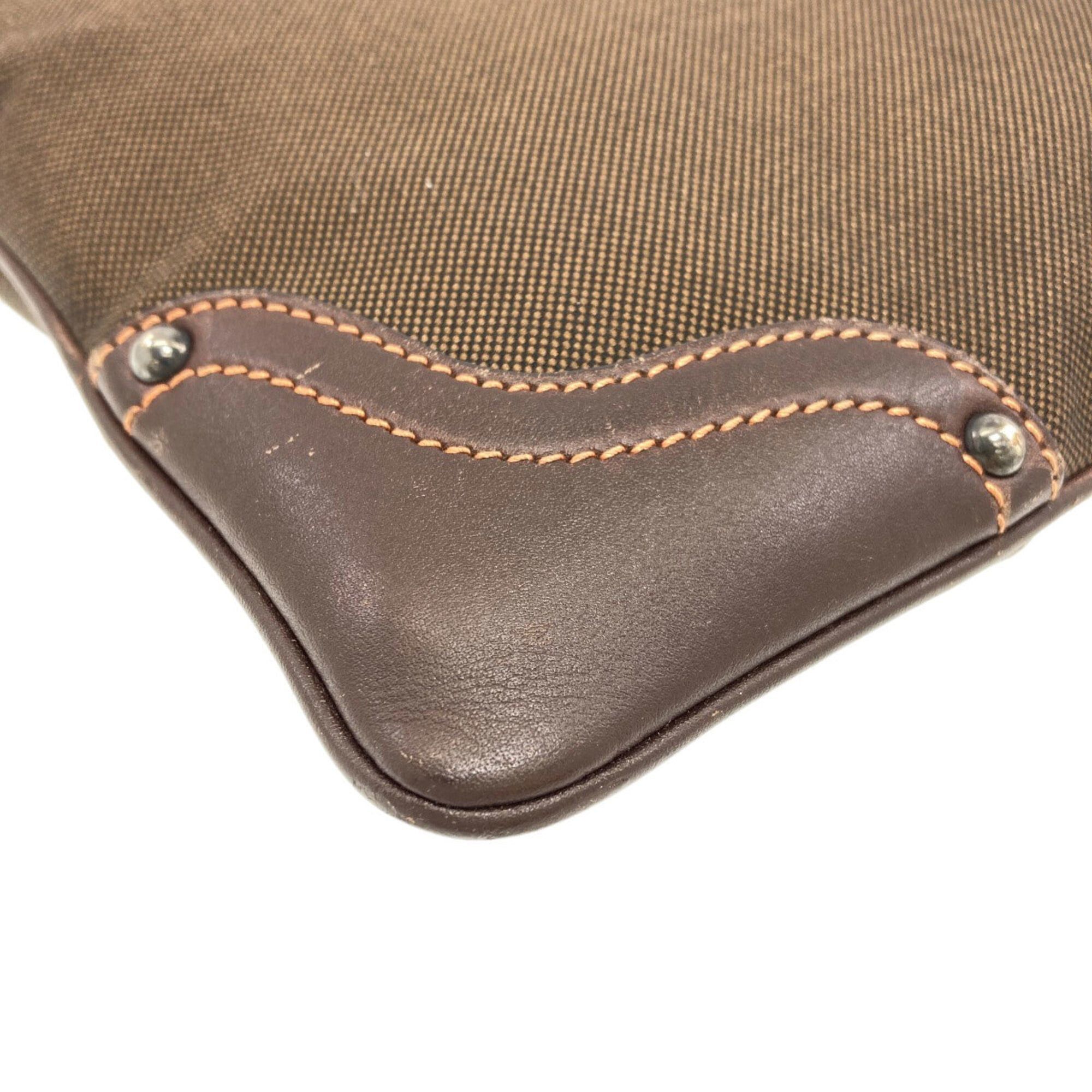 Prada Prada Logo Shoulder Bag, Canvas/Calfskin, Women's PRADA Size ONE SIZE - 25 Thumbnail