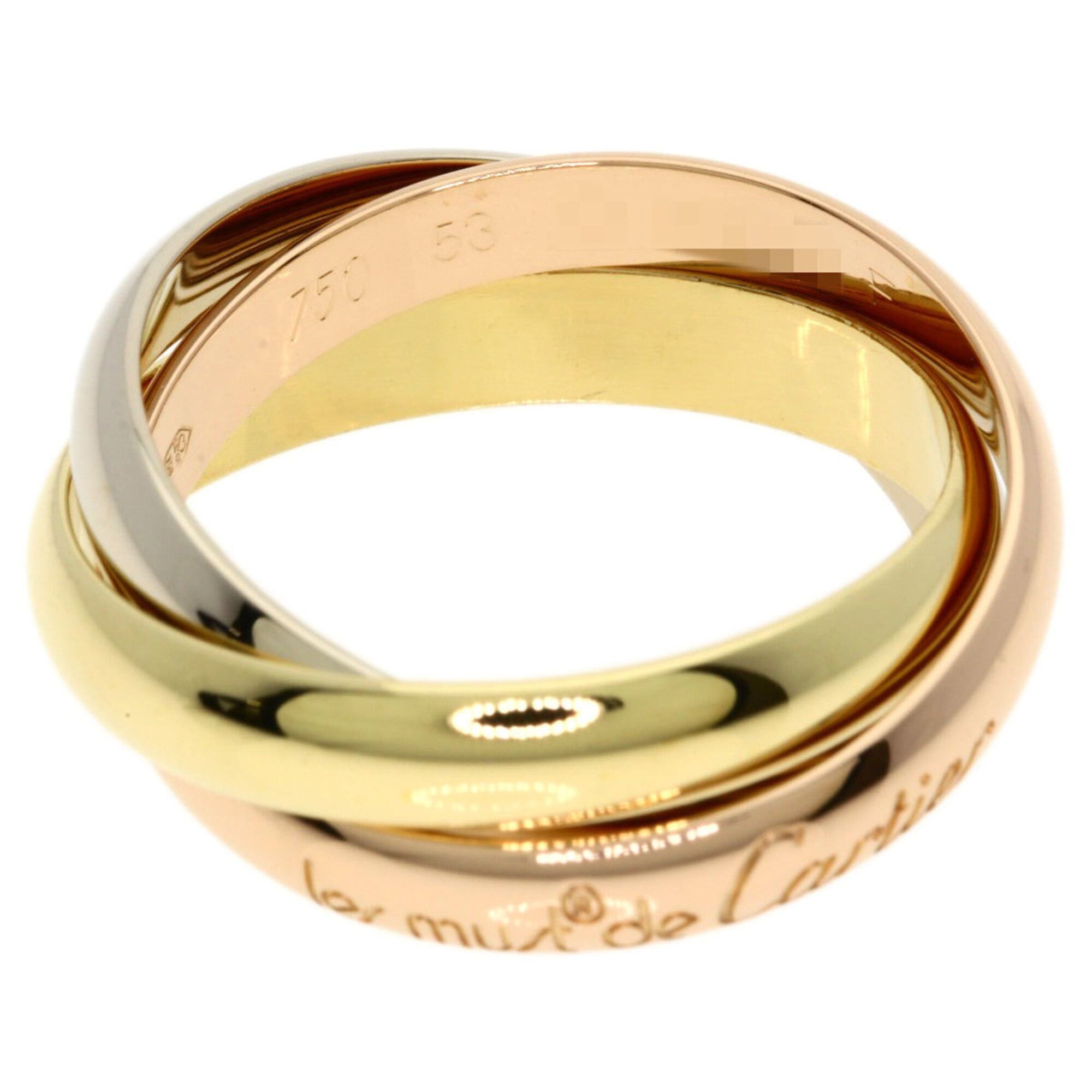 Cartier Cartier Trinity #53 Ring - 18K Yellow Gold/18K Pink White Gold Women's CARTIER Size ONE SIZE - 3 Thumbnail