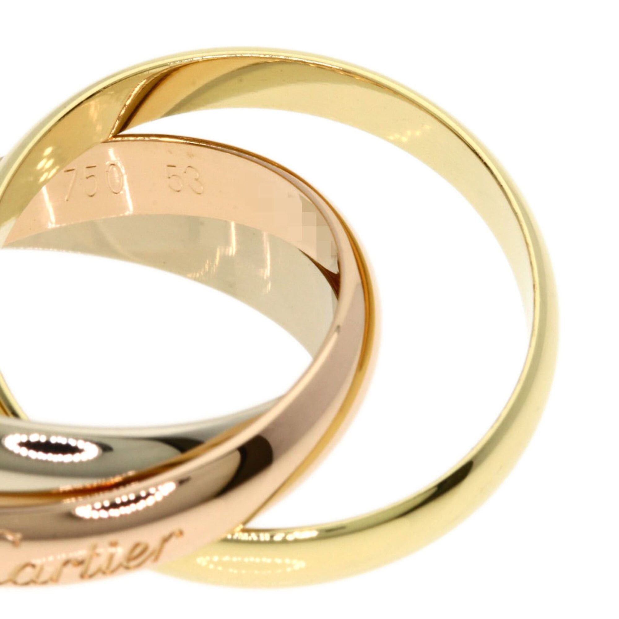 Cartier Cartier Trinity #53 Ring - 18K Yellow Gold/18K Pink White Gold Women's CARTIER Size ONE SIZE - 5 Thumbnail