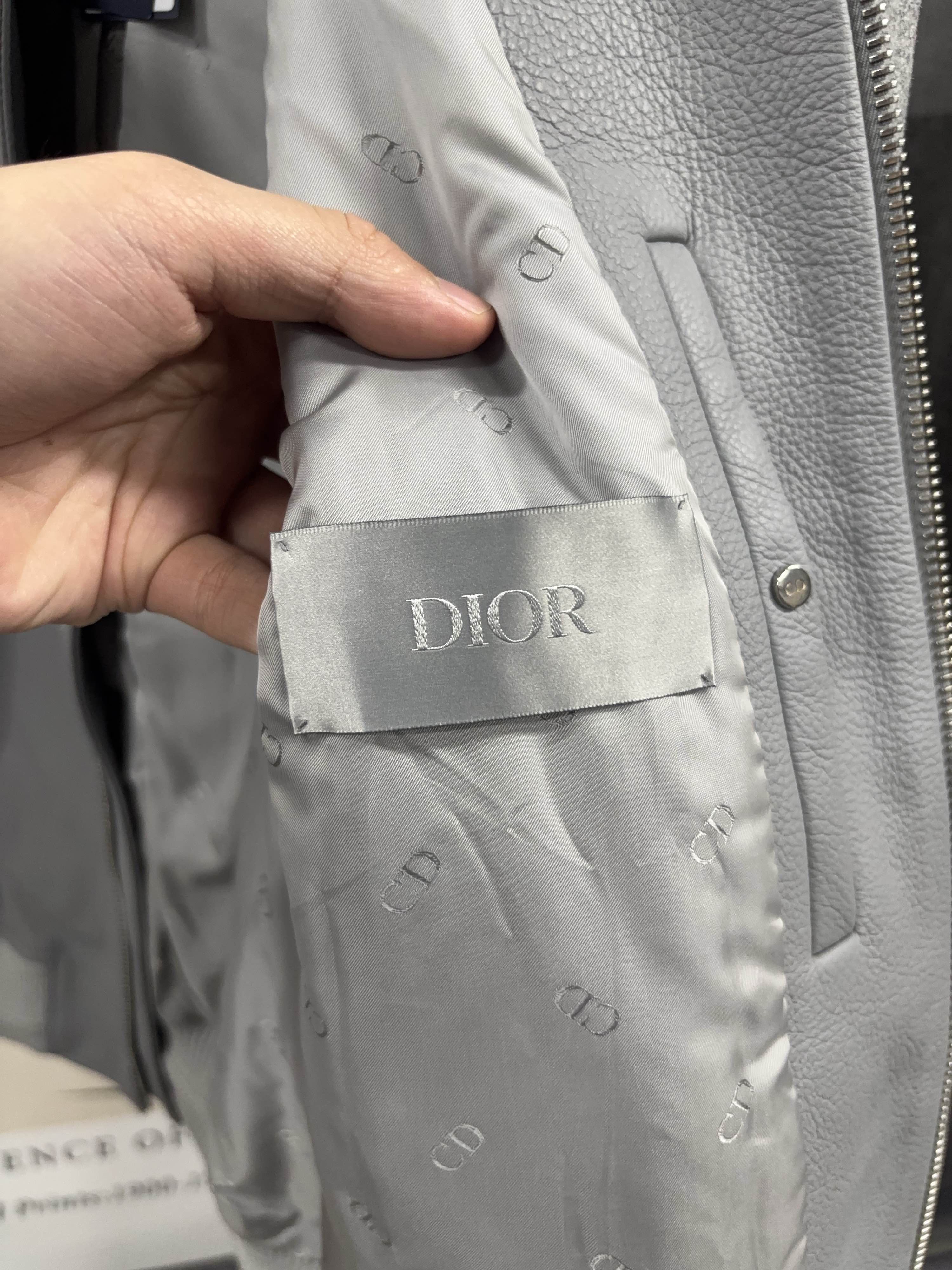 Dior Dior CD Icon Leather Bomber Jacket Size 52 Size US L / EU 52-54 / 3 - 3 Thumbnail