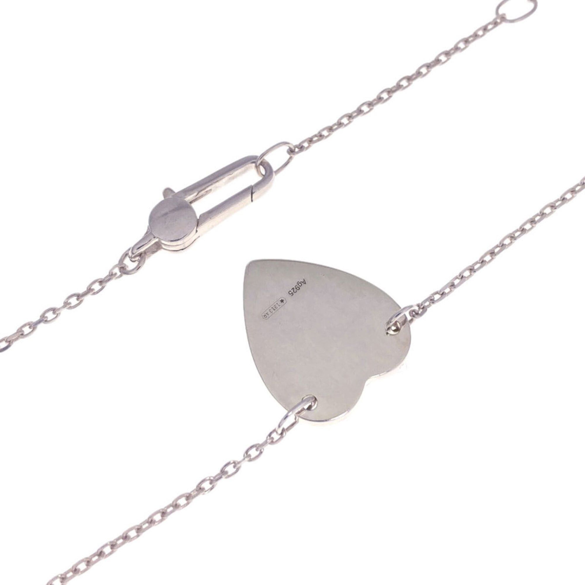 Gucci Gucci Heart Necklace, Silver, Women's Size ONE SIZE - 2 Thumbnail
