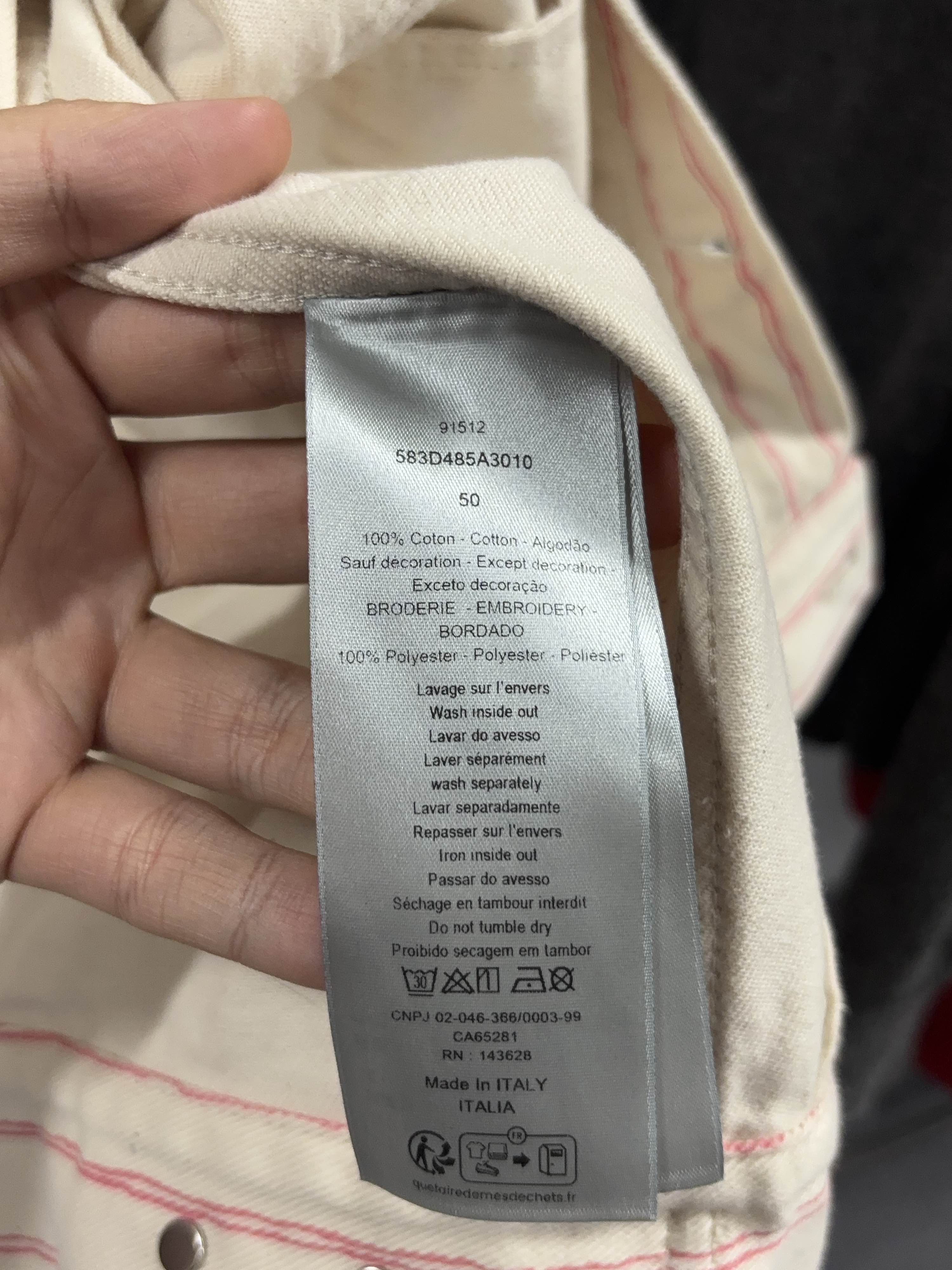Dior Dior Striped Embroidered Denim Jacket Size 50 Size US M / EU 48-50 / 2 - 4 Thumbnail