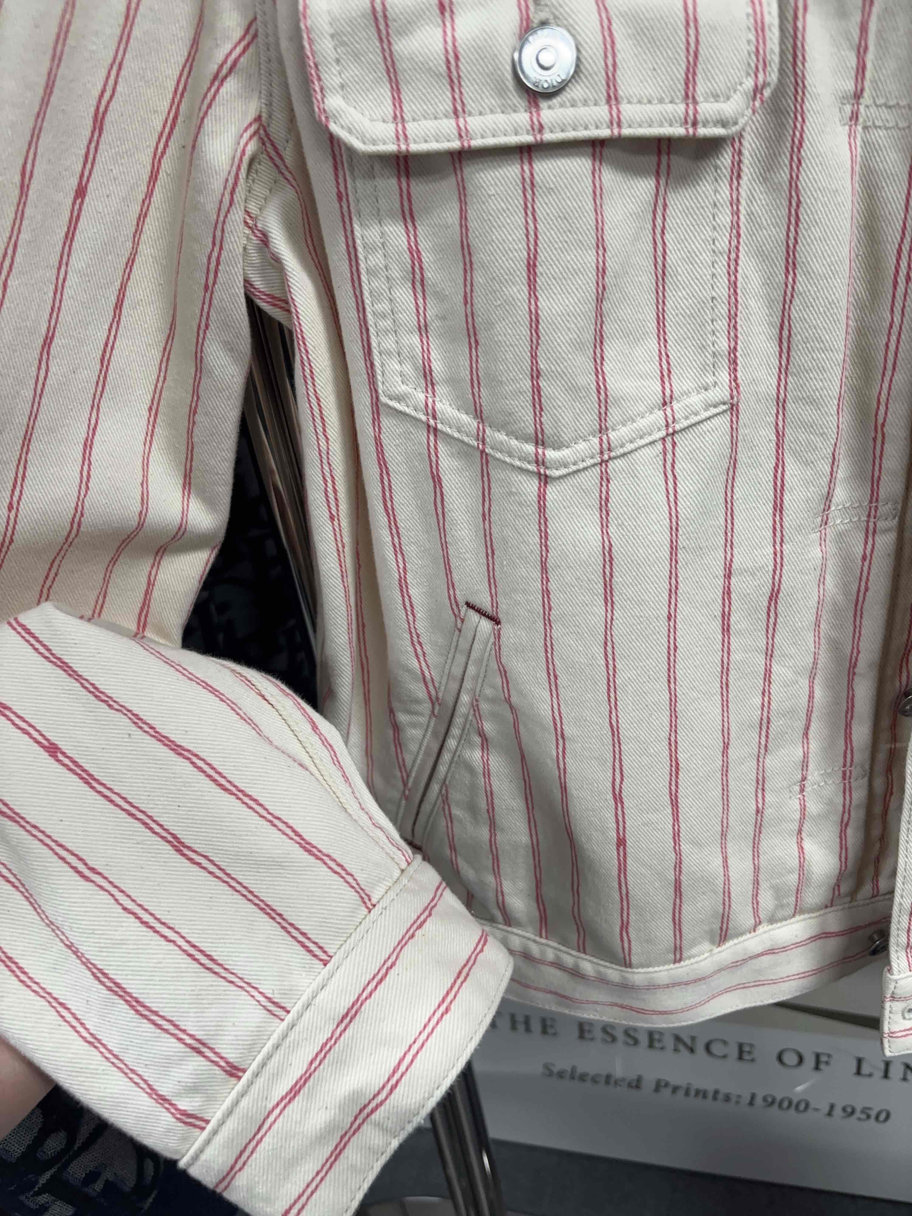 Dior Dior Striped Embroidered Denim Jacket Size 50 Size US M / EU 48-50 / 2 - 7 Thumbnail