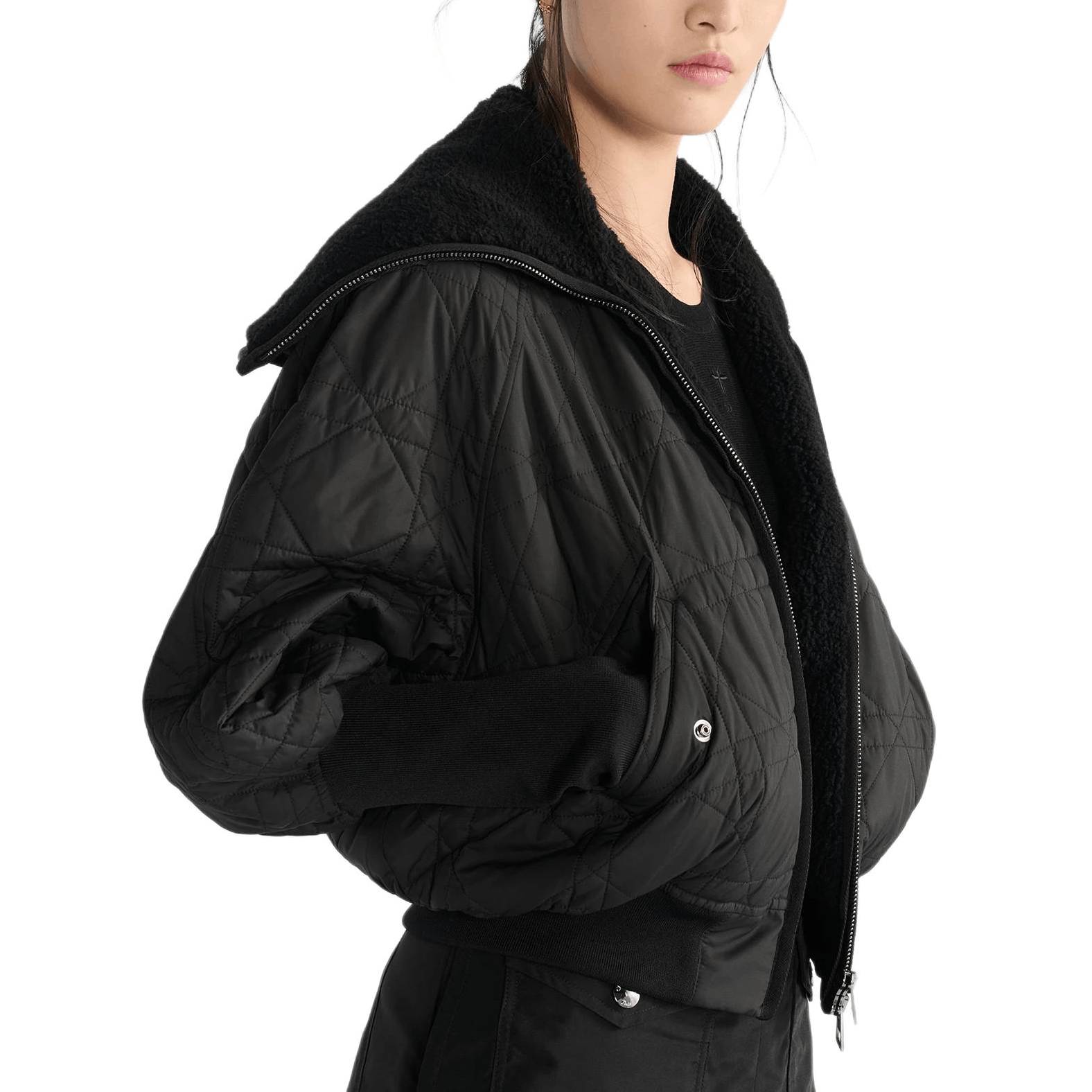 Dior Dior Quilted Shearling Collar Jacket Size FR 36 Size XS / US 0-2 / IT 36-38 - 11 Thumbnail