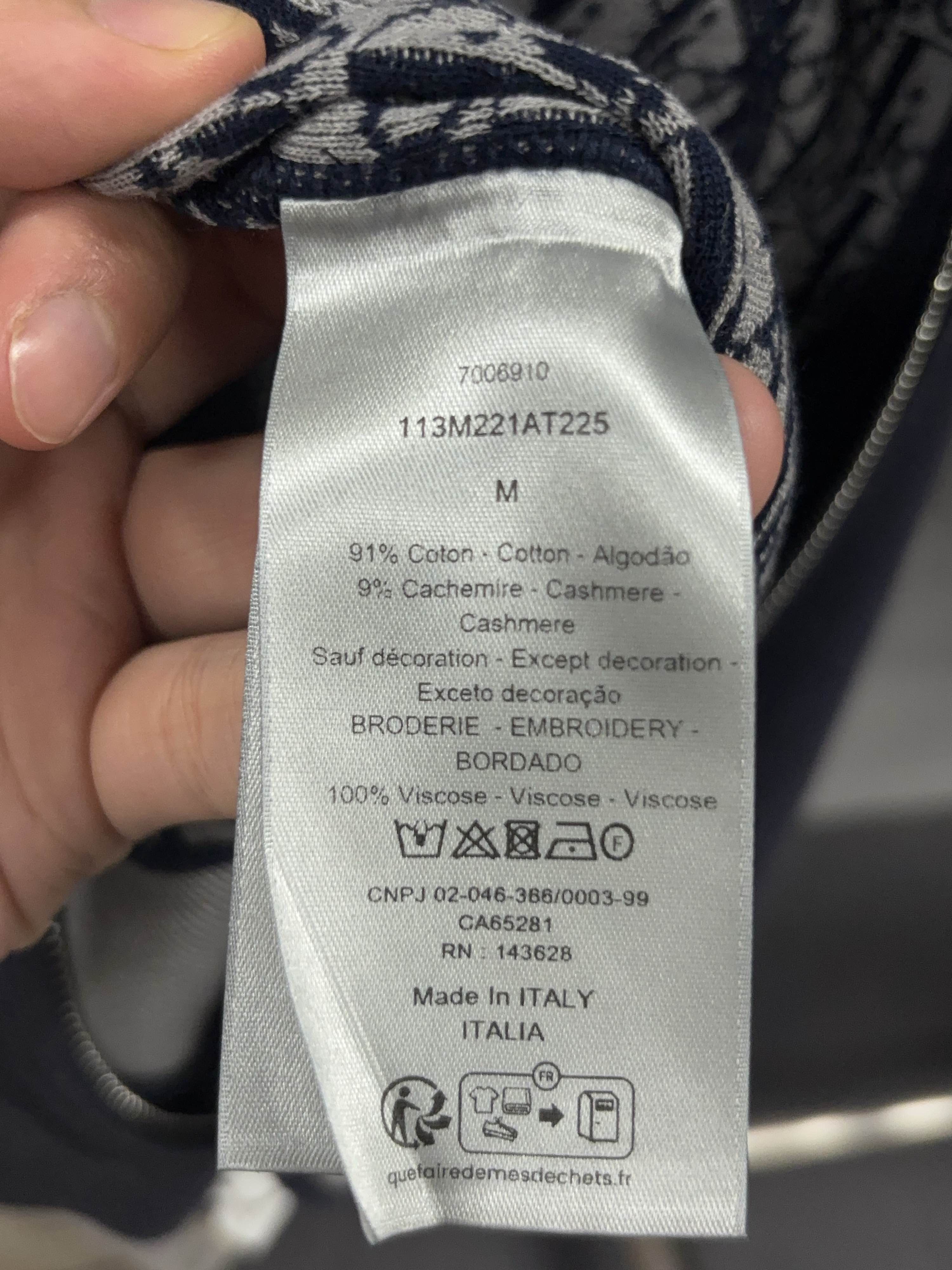 Dior Dior Oblique Zip Hoodie Size M Size US M / EU 48-50 / 2 - 4 Thumbnail