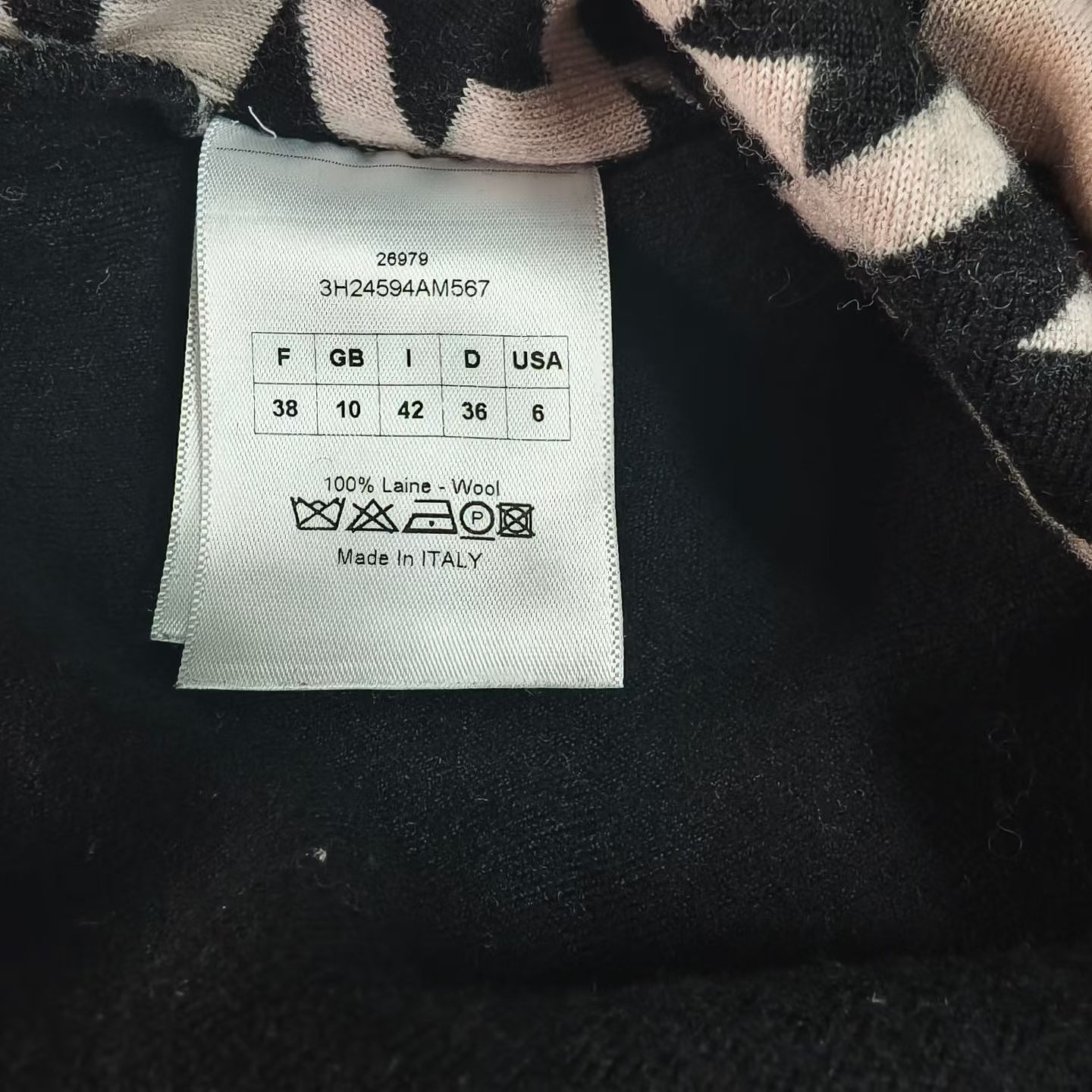 Dior Christian Dior Houndstooth Wool Sweater Size FR 38 Size S / US 4 / IT 40 - 4 Thumbnail