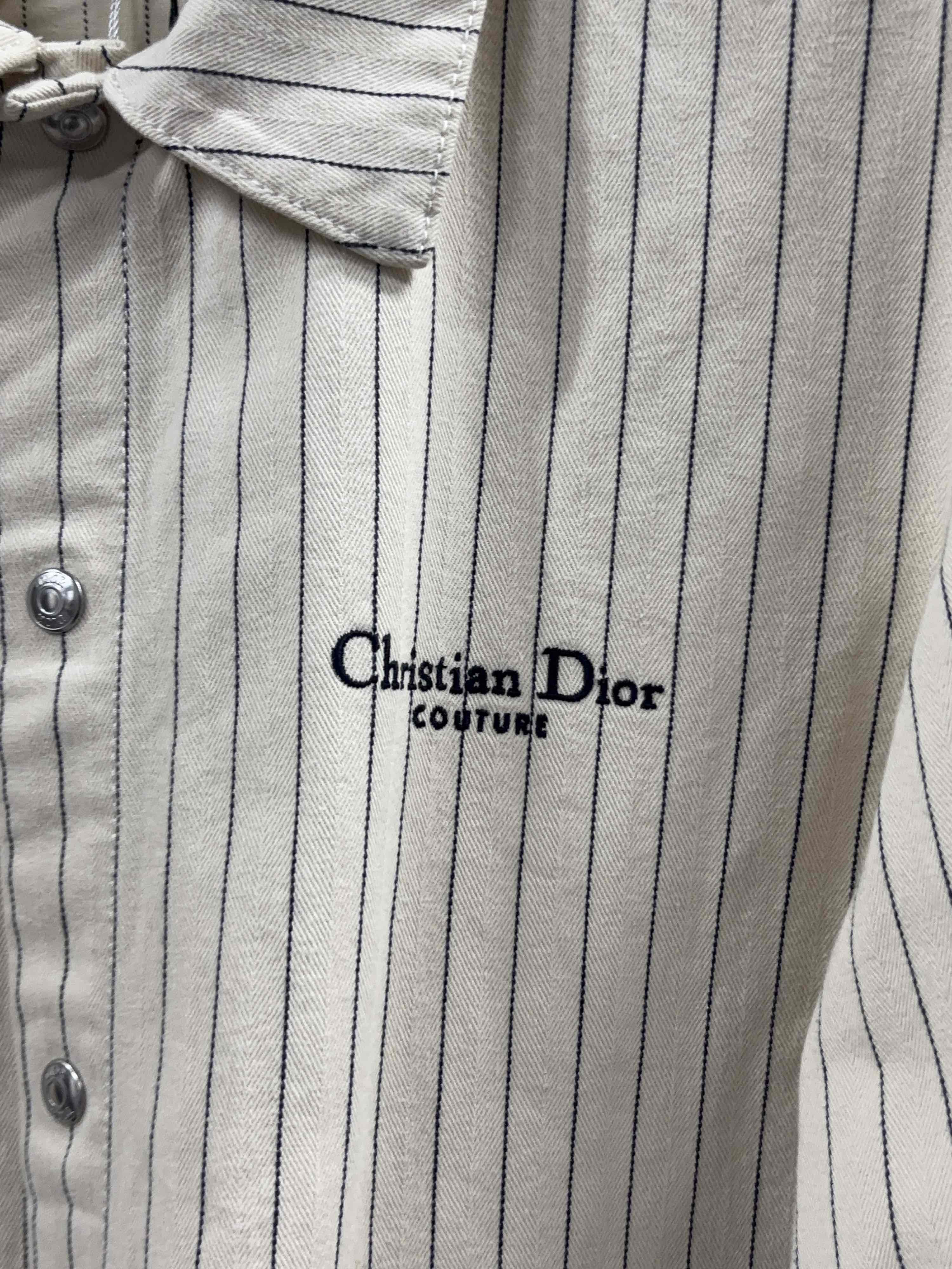 Dior Dior Pinstripe Christian Dior Couture Shirt US S Size US S / EU 44-46 / 1 - 8 Thumbnail