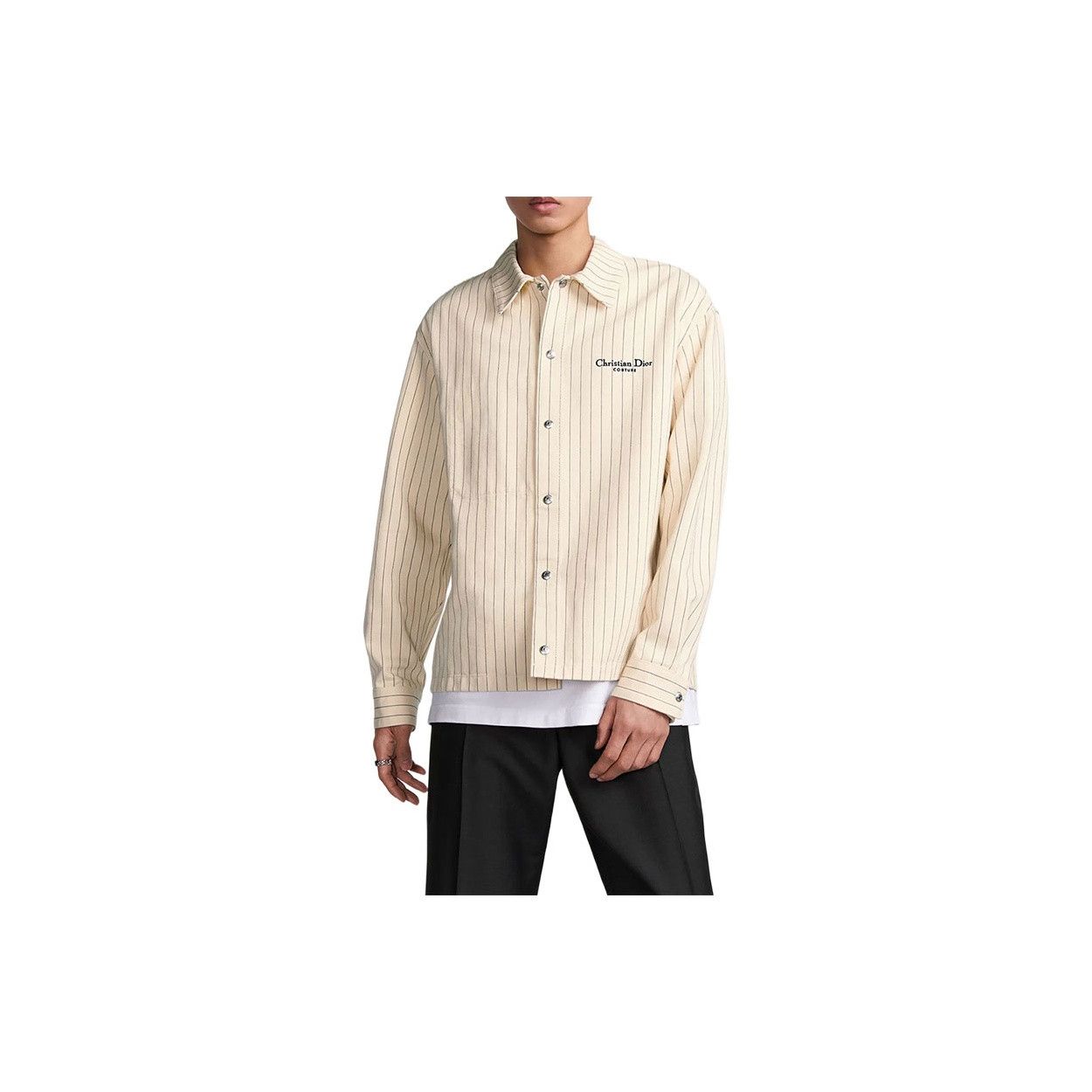 Dior Dior Pinstripe Christian Dior Couture Shirt US S Size US S / EU 44-46 / 1 - 13 Thumbnail