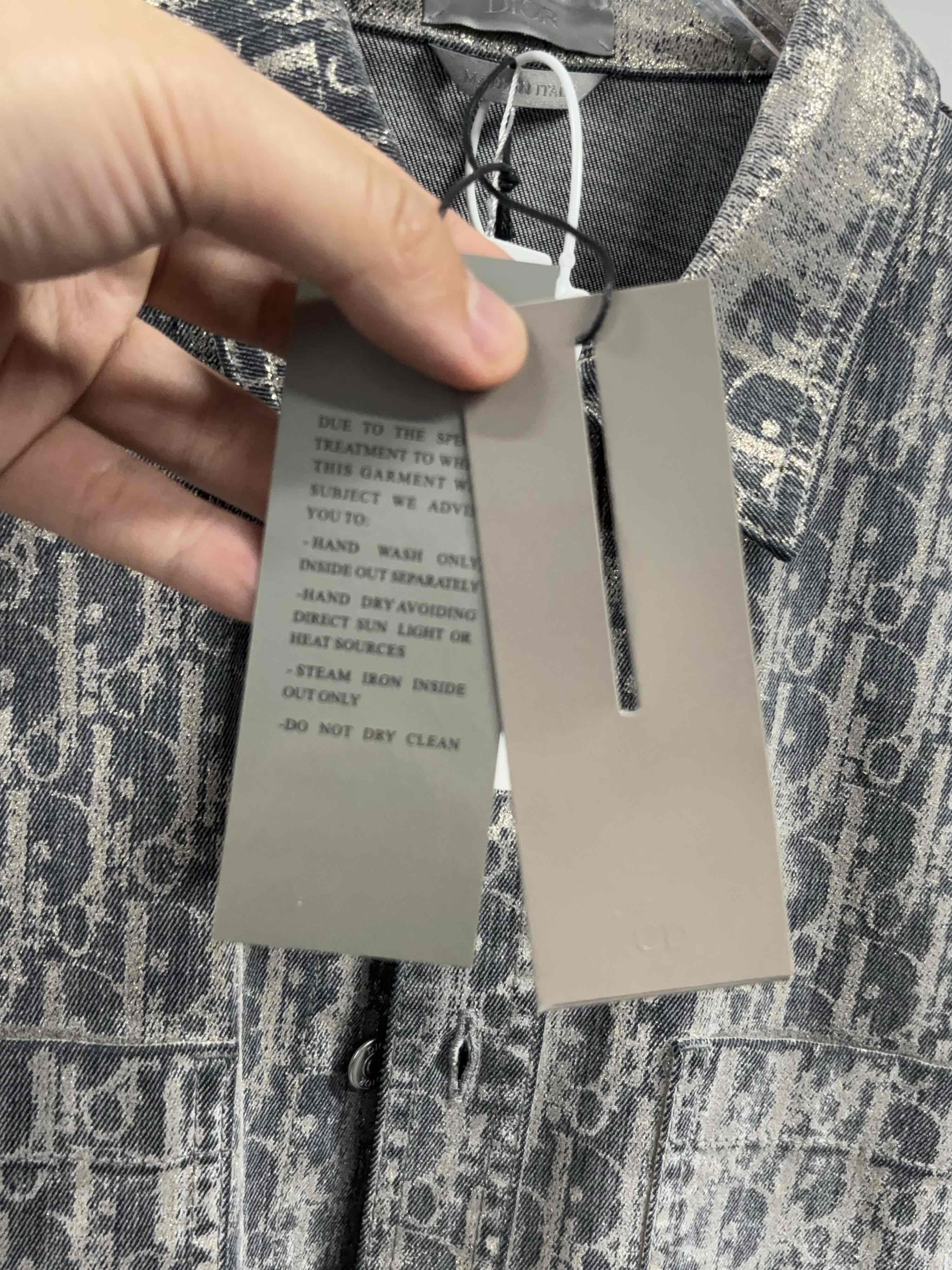 Dior Dior Oblique Logo Distressed Button Up Shirt Size 39 Size US M / EU 48-50 / 2 - 5 Thumbnail