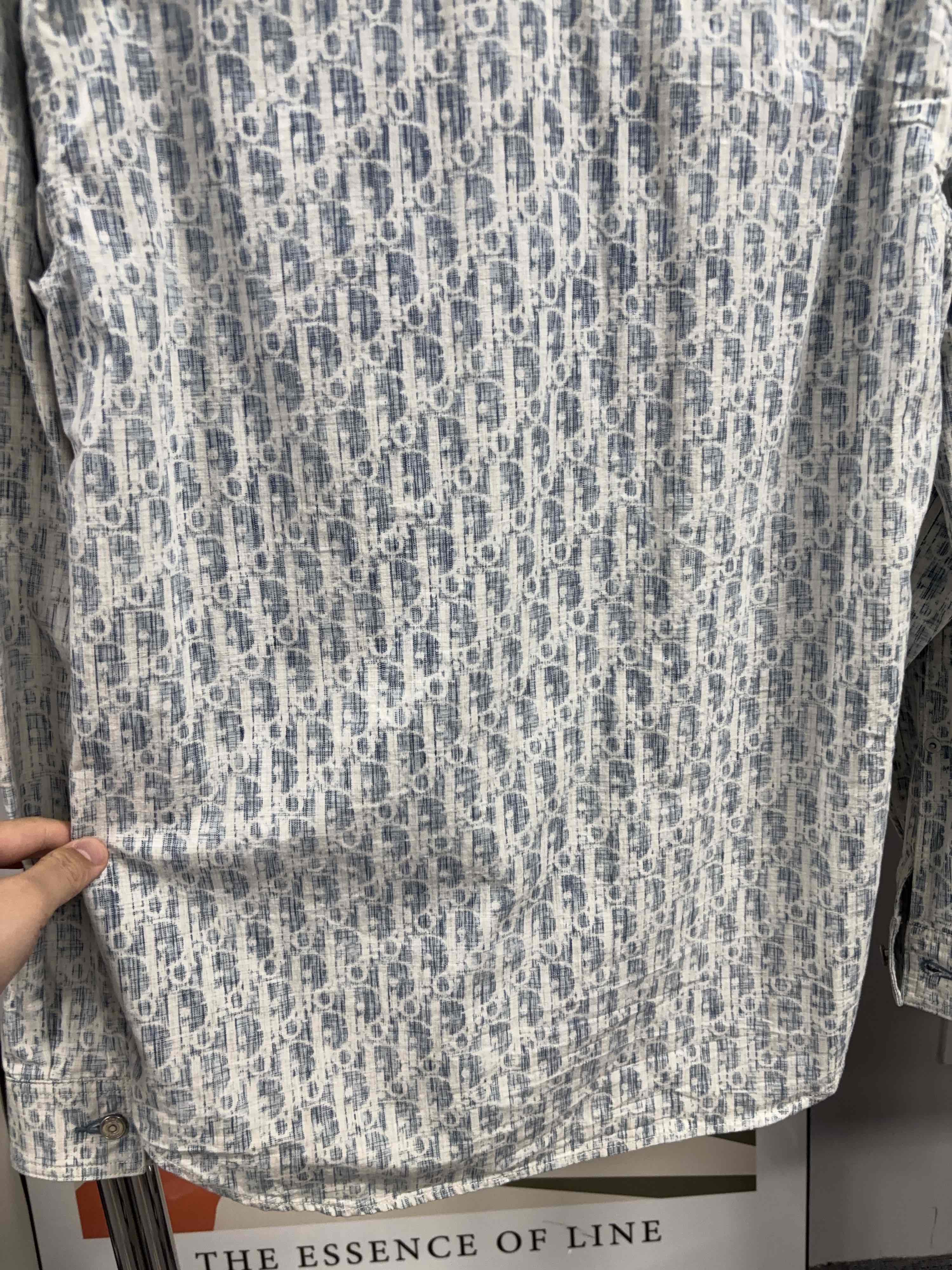 Dior DIOR Oblique Kasuri Button Up Shirt Size S Size US S / EU 44-46 / 1 - 13 Thumbnail