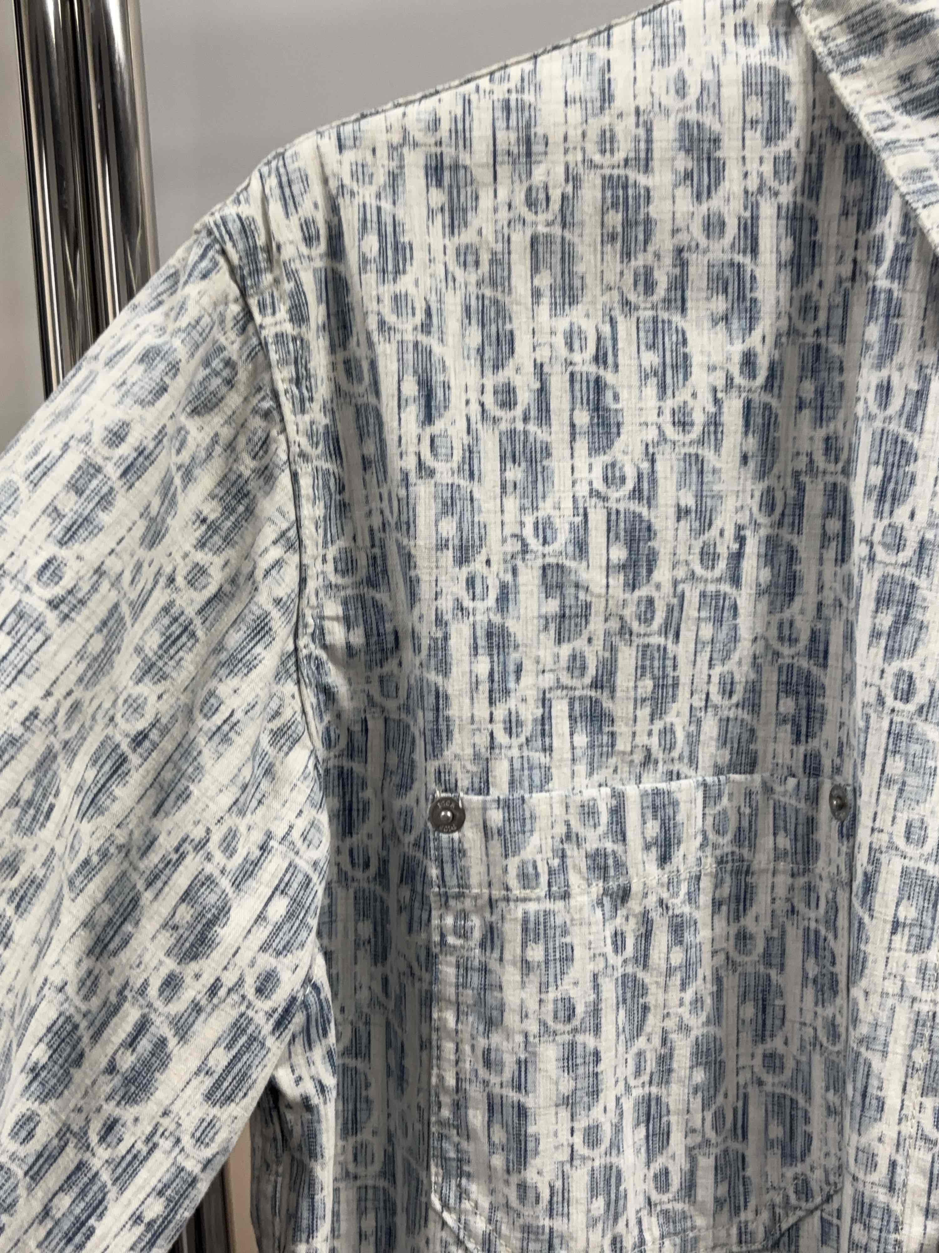 Dior DIOR Oblique Kasuri Button Up Shirt Size S Size US S / EU 44-46 / 1 - 6 Thumbnail