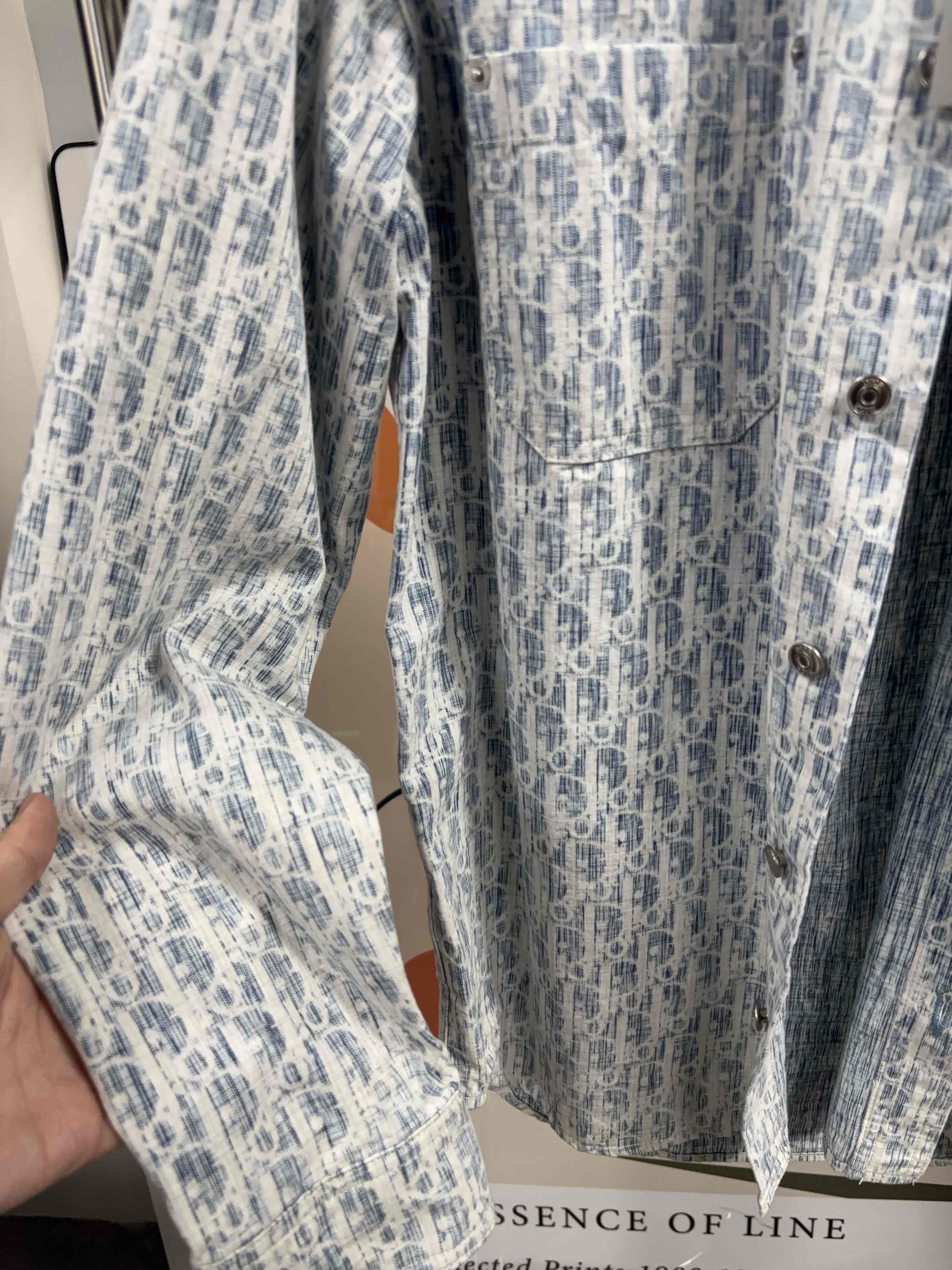 Dior DIOR Oblique Kasuri Button Up Shirt Size S Size US S / EU 44-46 / 1 - 7 Thumbnail