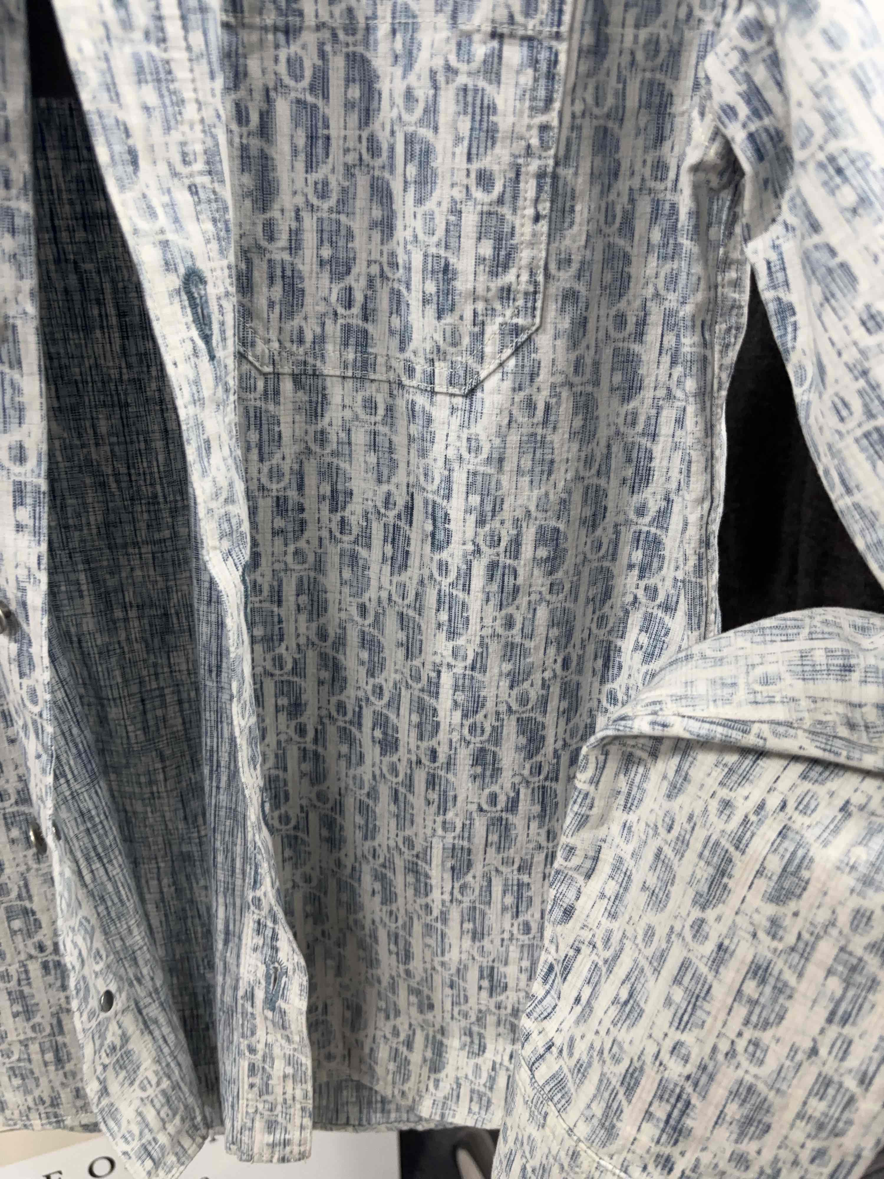 Dior DIOR Oblique Kasuri Button Up Shirt Size S Size US S / EU 44-46 / 1 - 10 Thumbnail