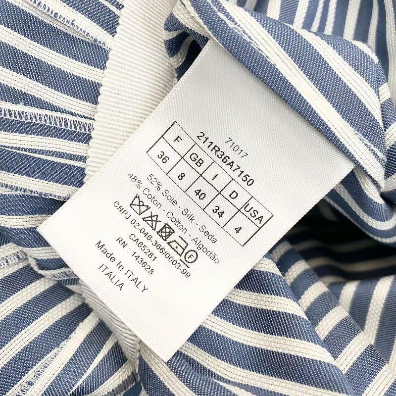 Dior Dior Striped Silk Blend Shirt Dress Size 36 Size XS / US 0-2 / IT 36-38 - 4 Thumbnail