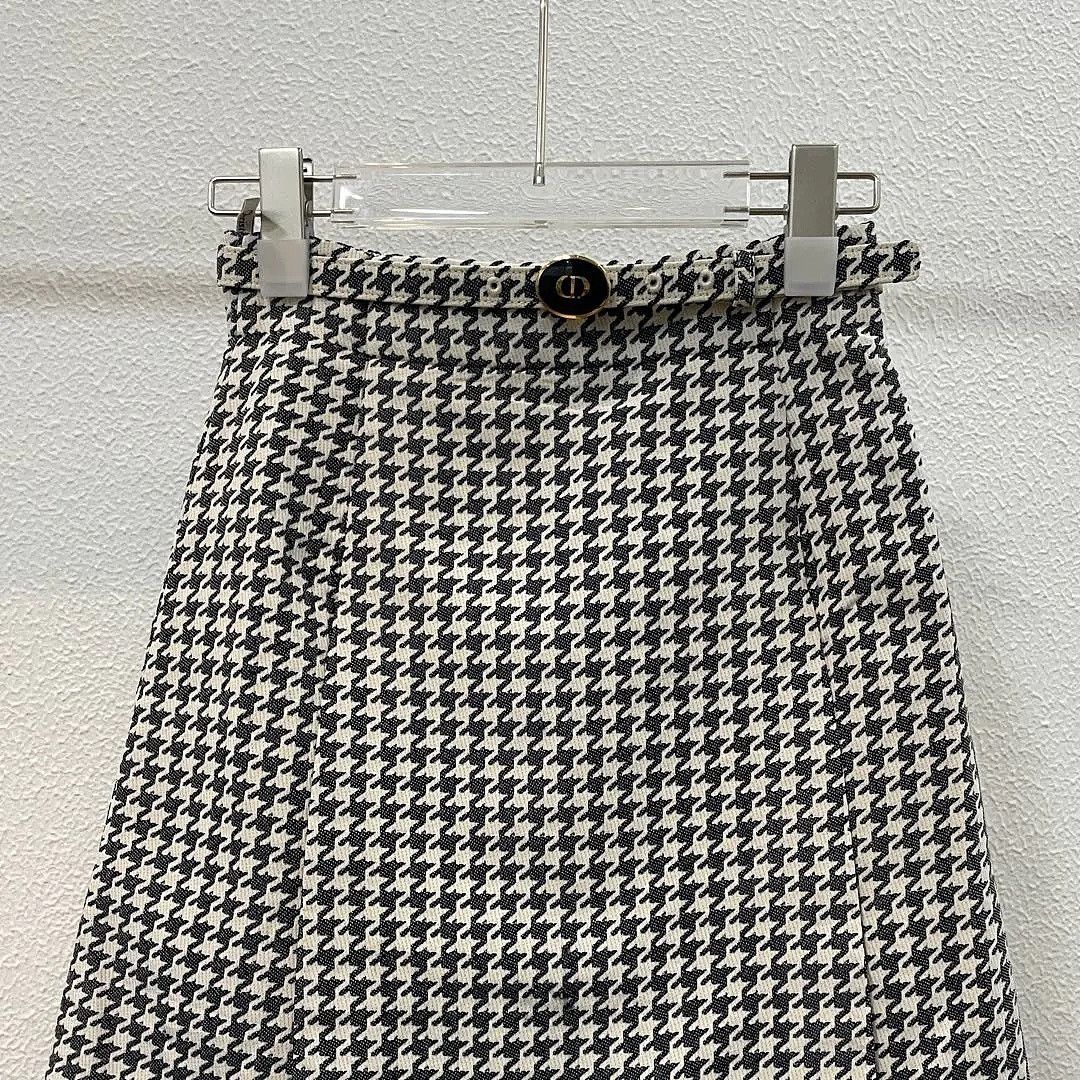 Dior Dior Houndstooth Logo Mini Skirt Size 36 Size 26" / US 2 / IT 38 - 6 Thumbnail