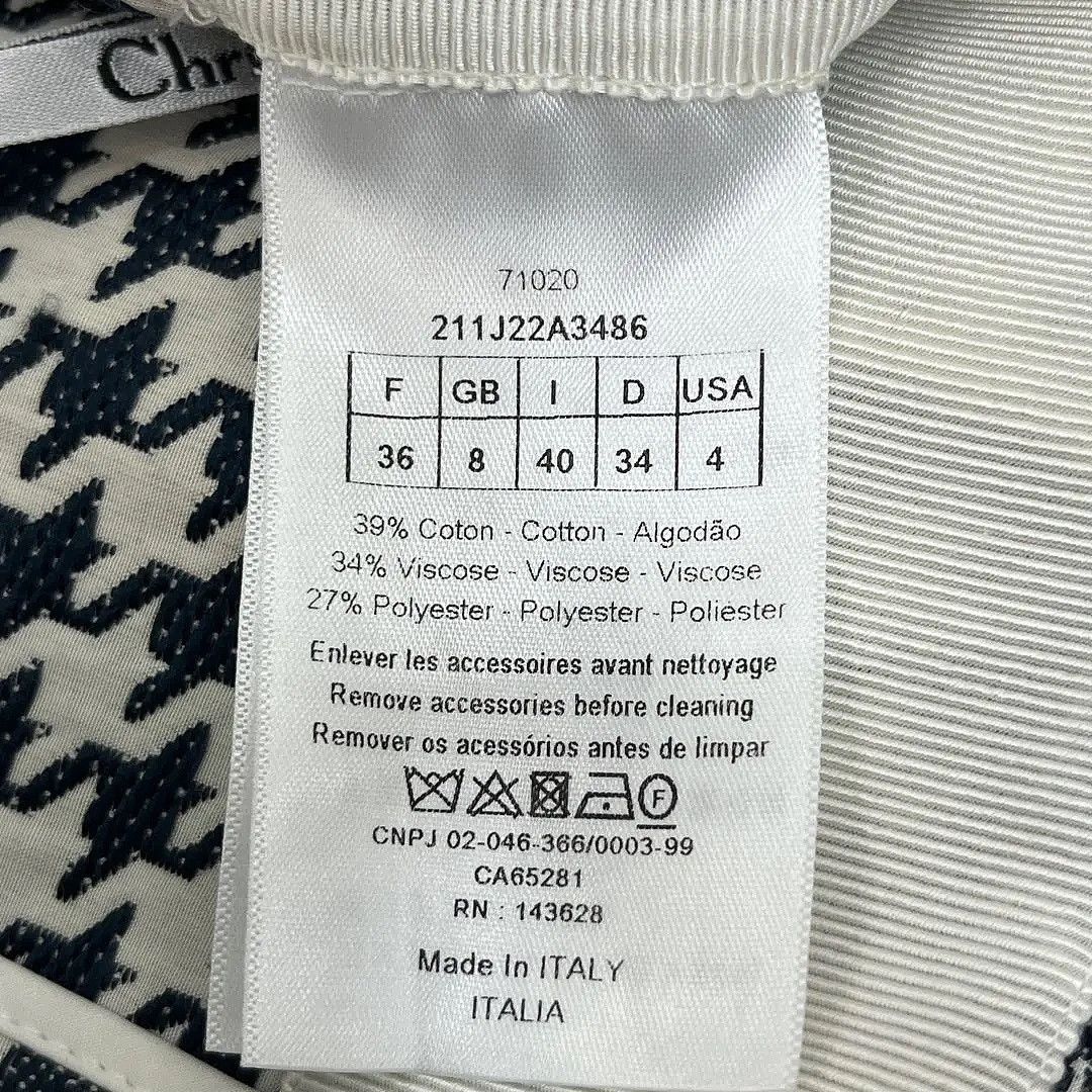 Dior Dior Houndstooth Logo Mini Skirt Size 36 Size 26" / US 2 / IT 38 - 4 Thumbnail
