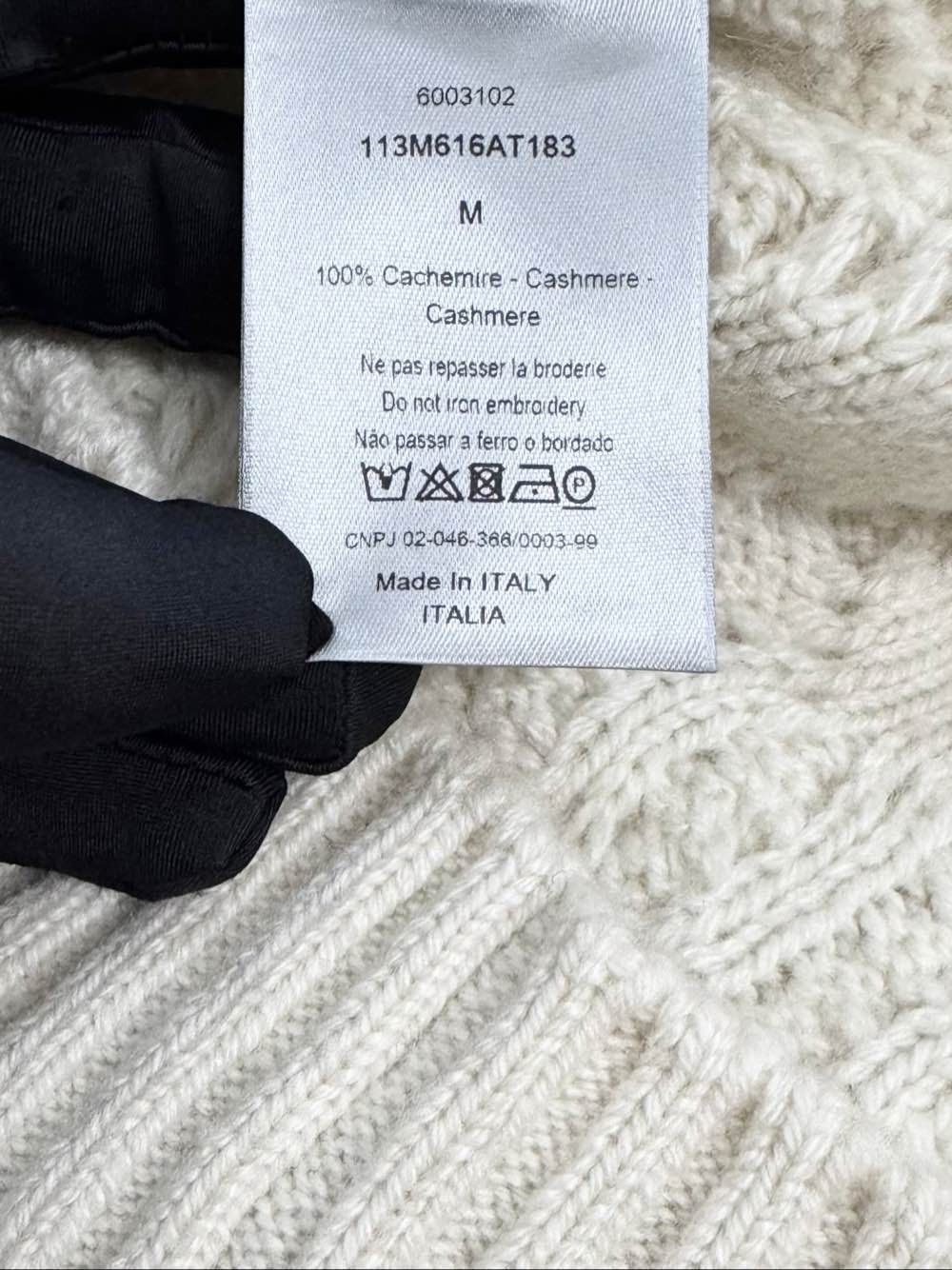 Dior Dior Cable Knit CD Logo Cashmere Sweater Size M Size US M / EU 48-50 / 2 - 4 Thumbnail