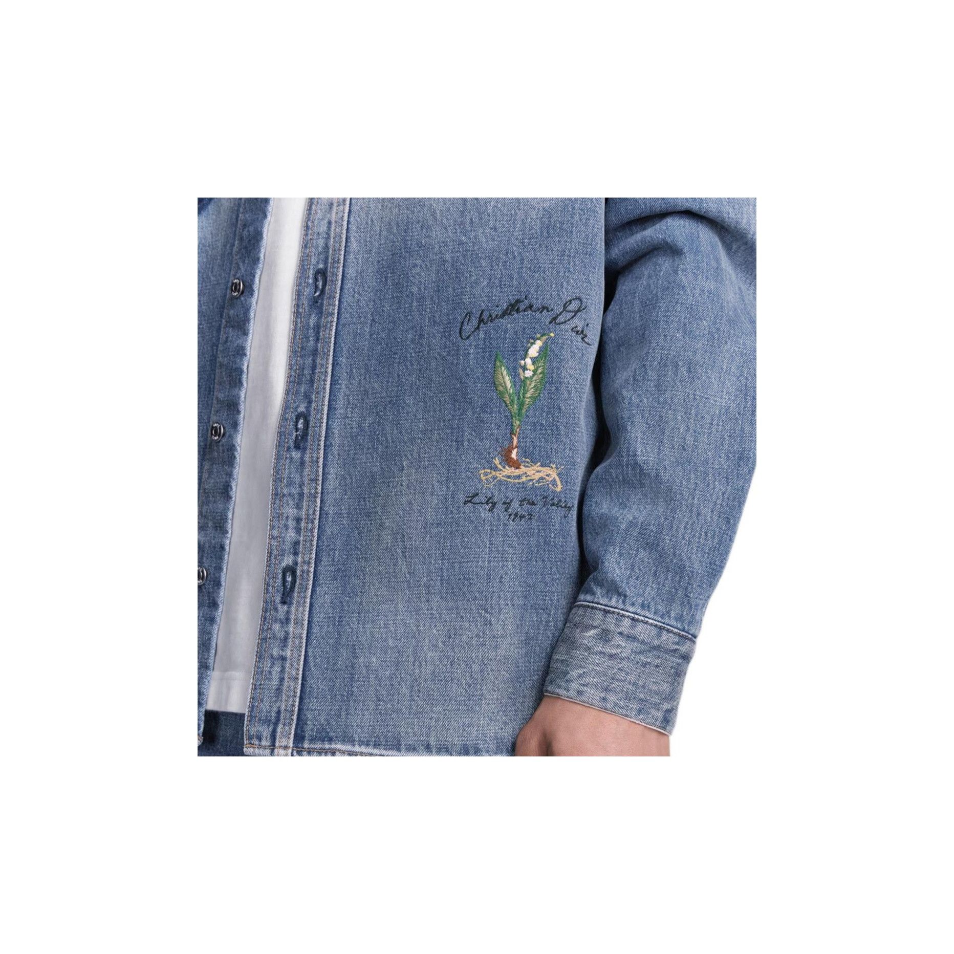 Dior Dior Lily of the Valley Denim Shirt Size S Size US S / EU 44-46 / 1 - 8 Thumbnail