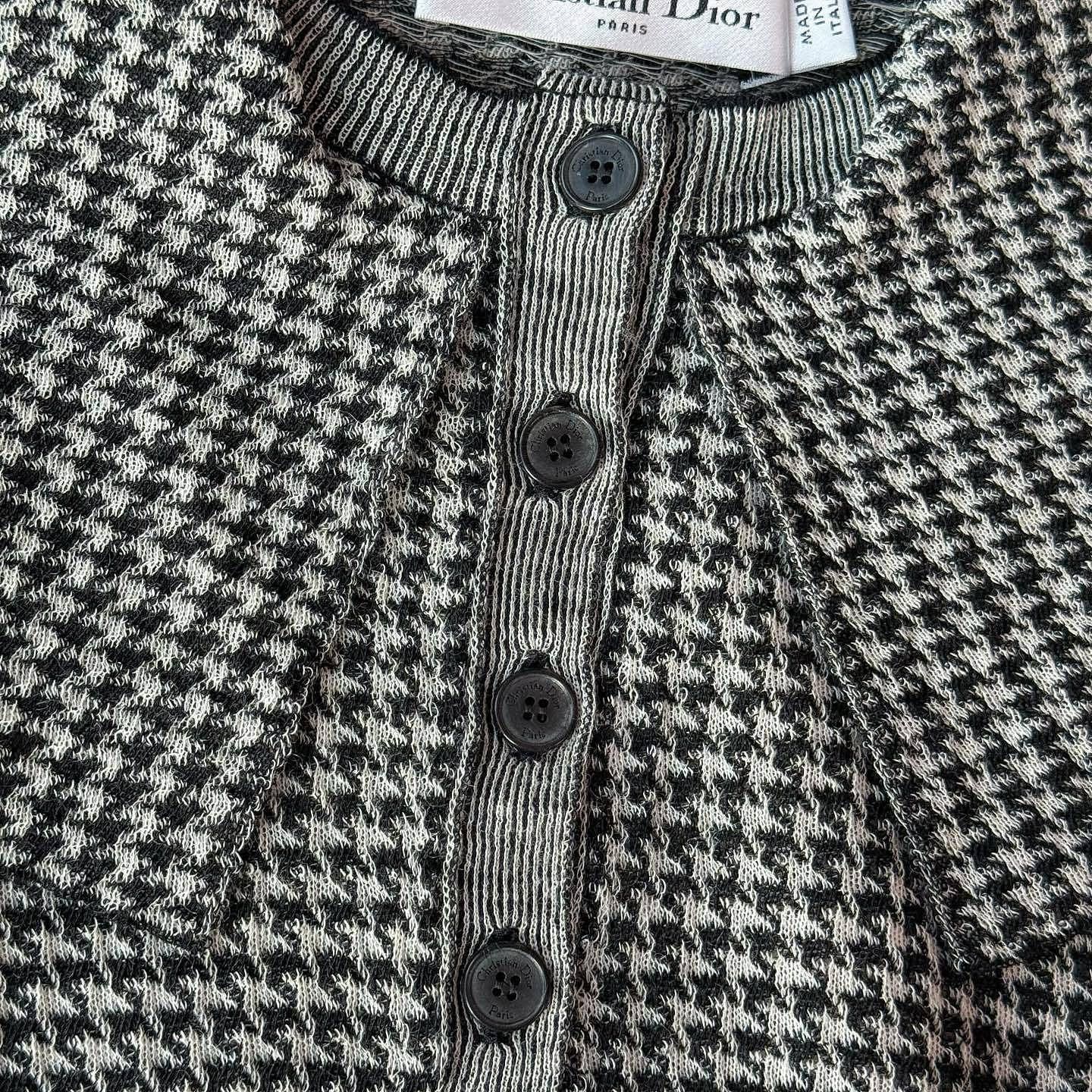 Dior Dior Houndstooth Wool Sweater Size 38 Size S / US 4 / IT 40 - 8 Thumbnail